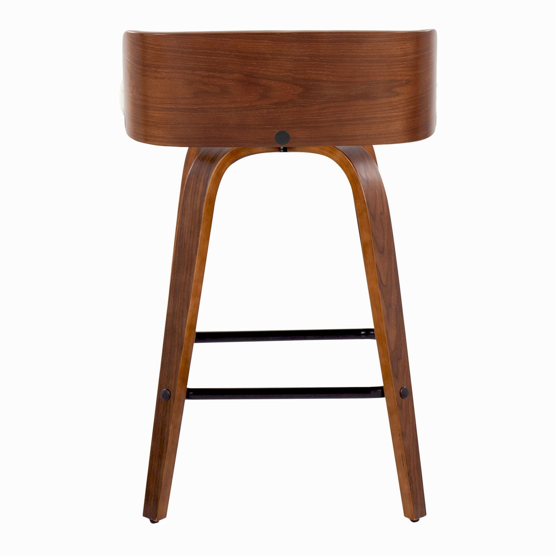 Maya - Mid Century Modern Fixed Height Counter Stool With Swivel And Square Footrest (Set of 2) - Best Buy Furniture