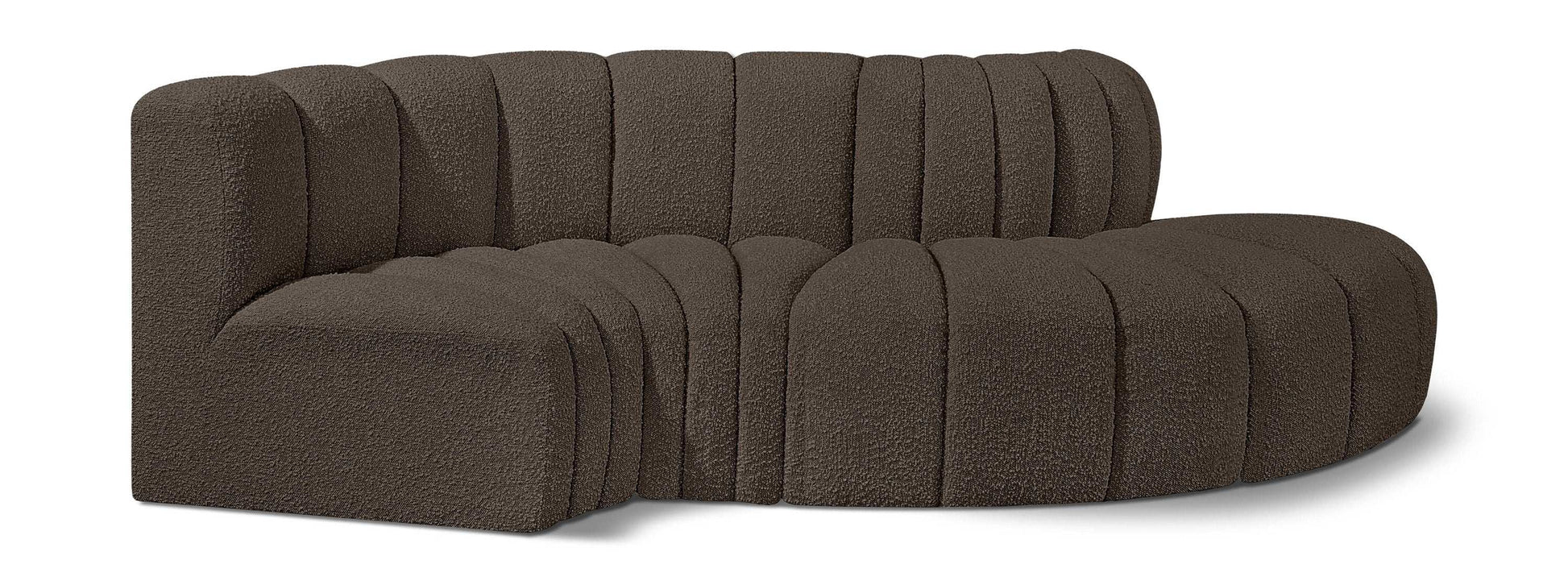 Arc - Boucle Fabric 4 Piece L-Shaped Modular Sofa - Best Buy Furniture