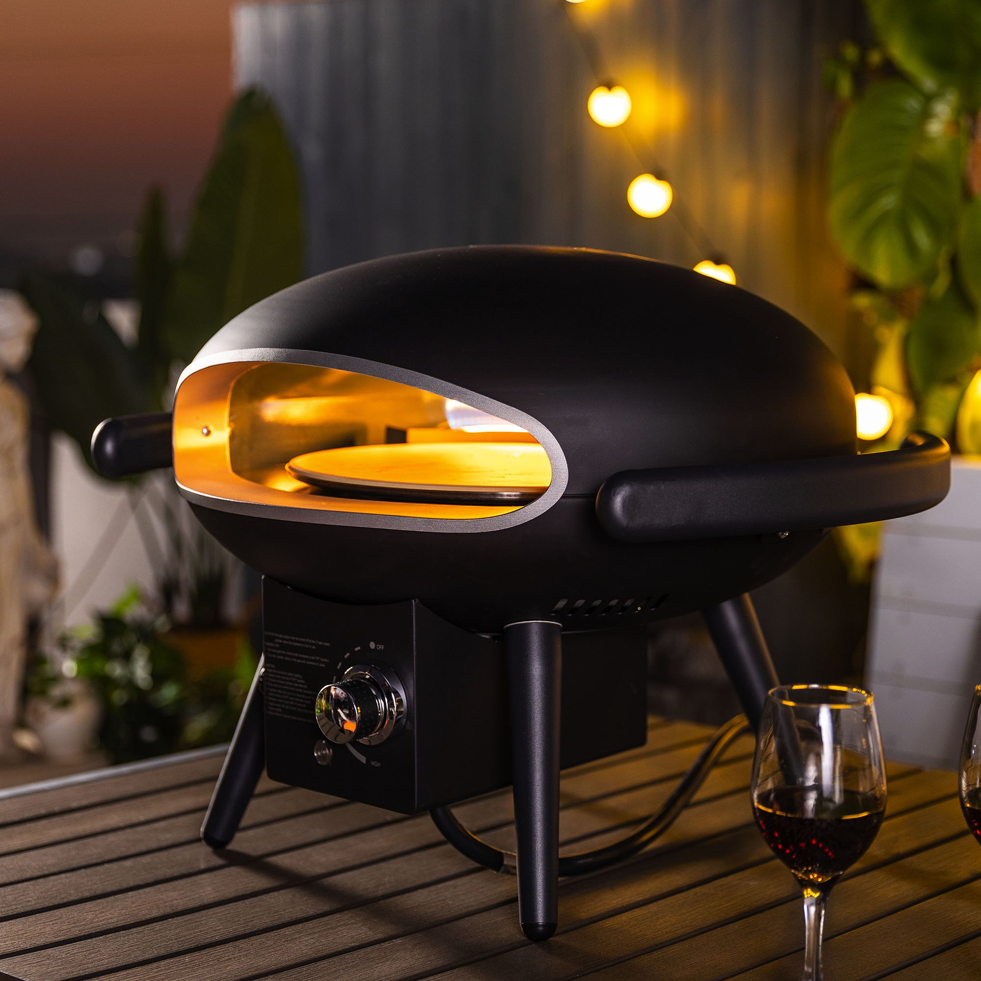 Gas Pizza Oven, Propane Outdoor Pizza Oven, Portable Pizza Oven For 12" Pizzas, With Gas Hose&Regulator - Black - Best Buy Furniture