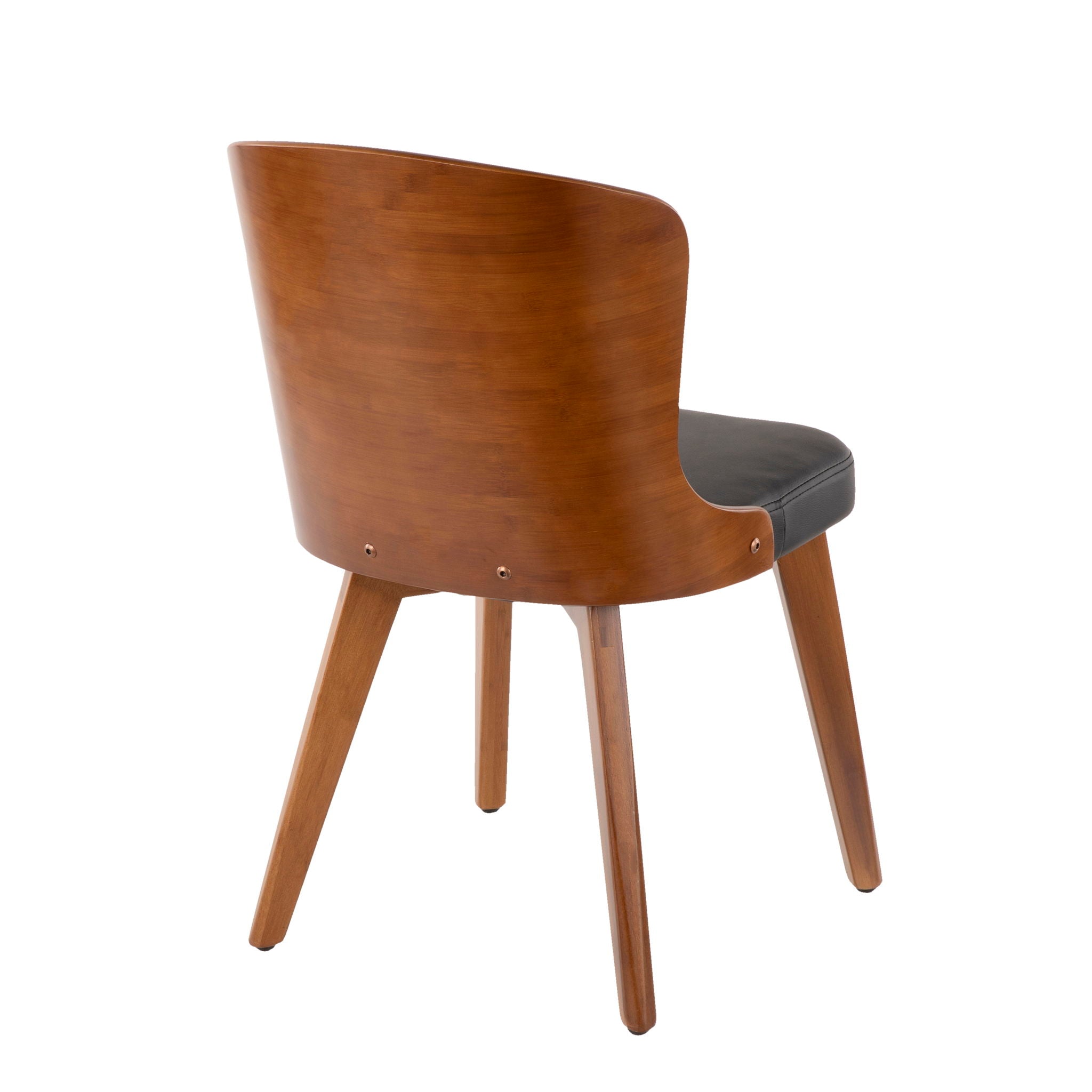 Bocello - Mid-Century Chair - Walnut / Black - Best Buy Furniture