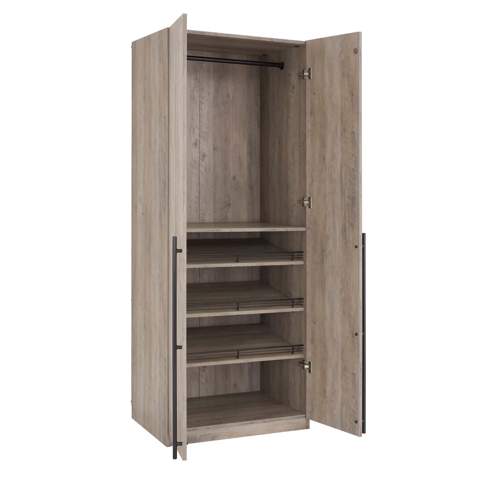 Lee - Free Standing Wardrobe Closet With Adjustable Shoe Shelves