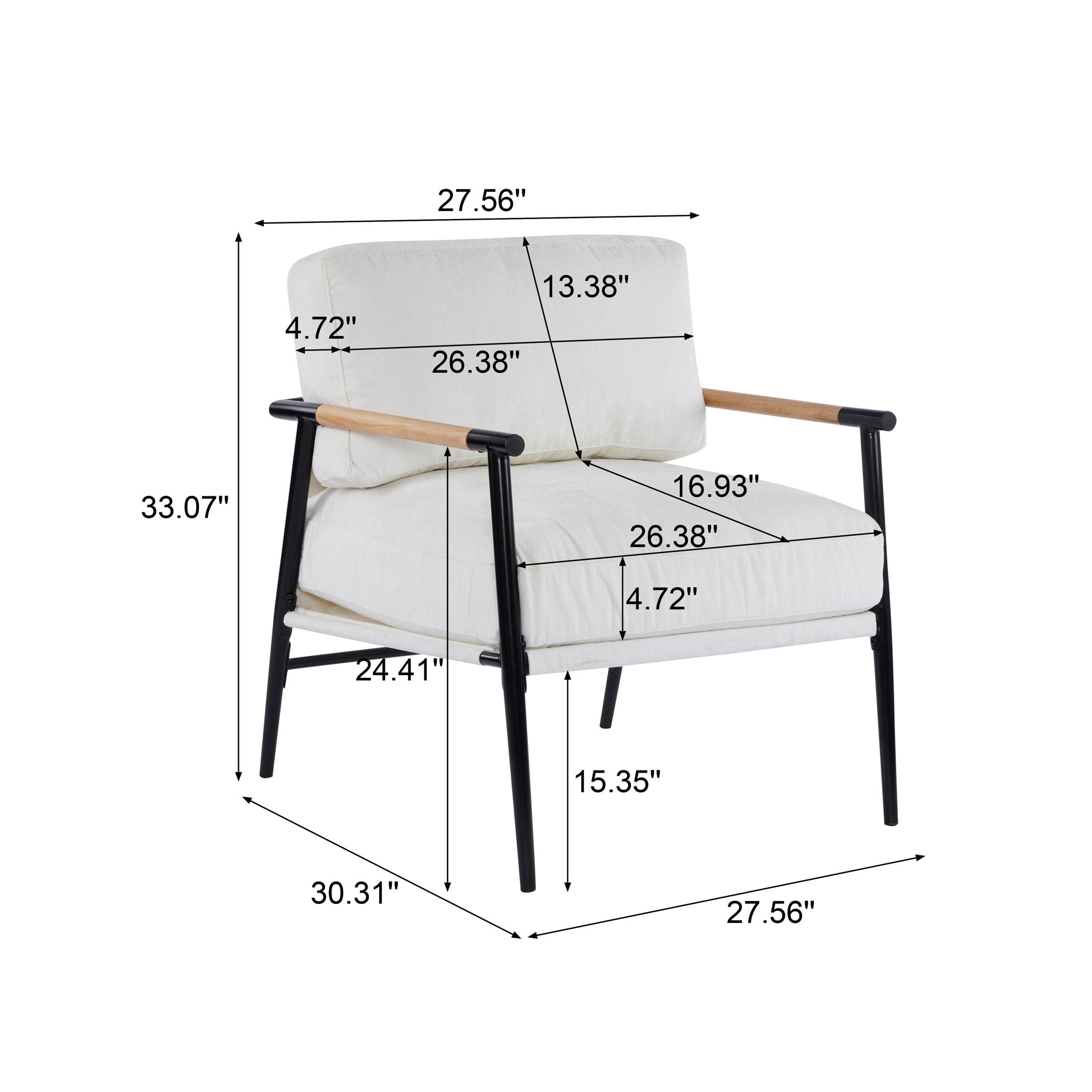 Modern Accent Chair With Plush Cushions, Cozy Seating - Best Buy Furniture