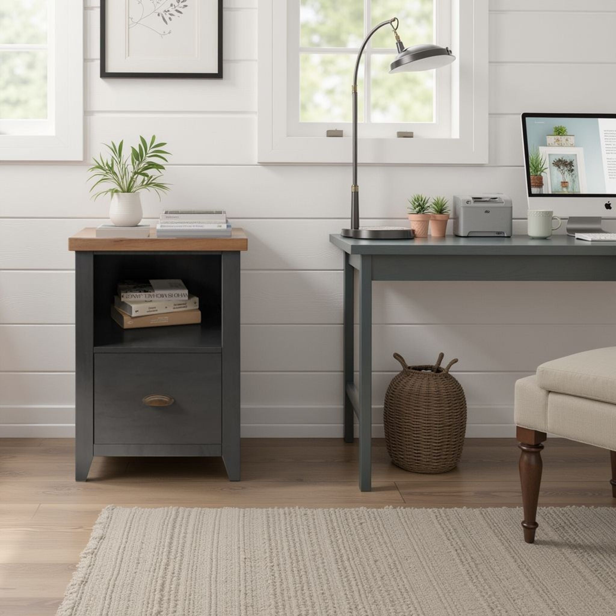 Essex - Drawer File - Black, Whiskey - Best Buy Furniture