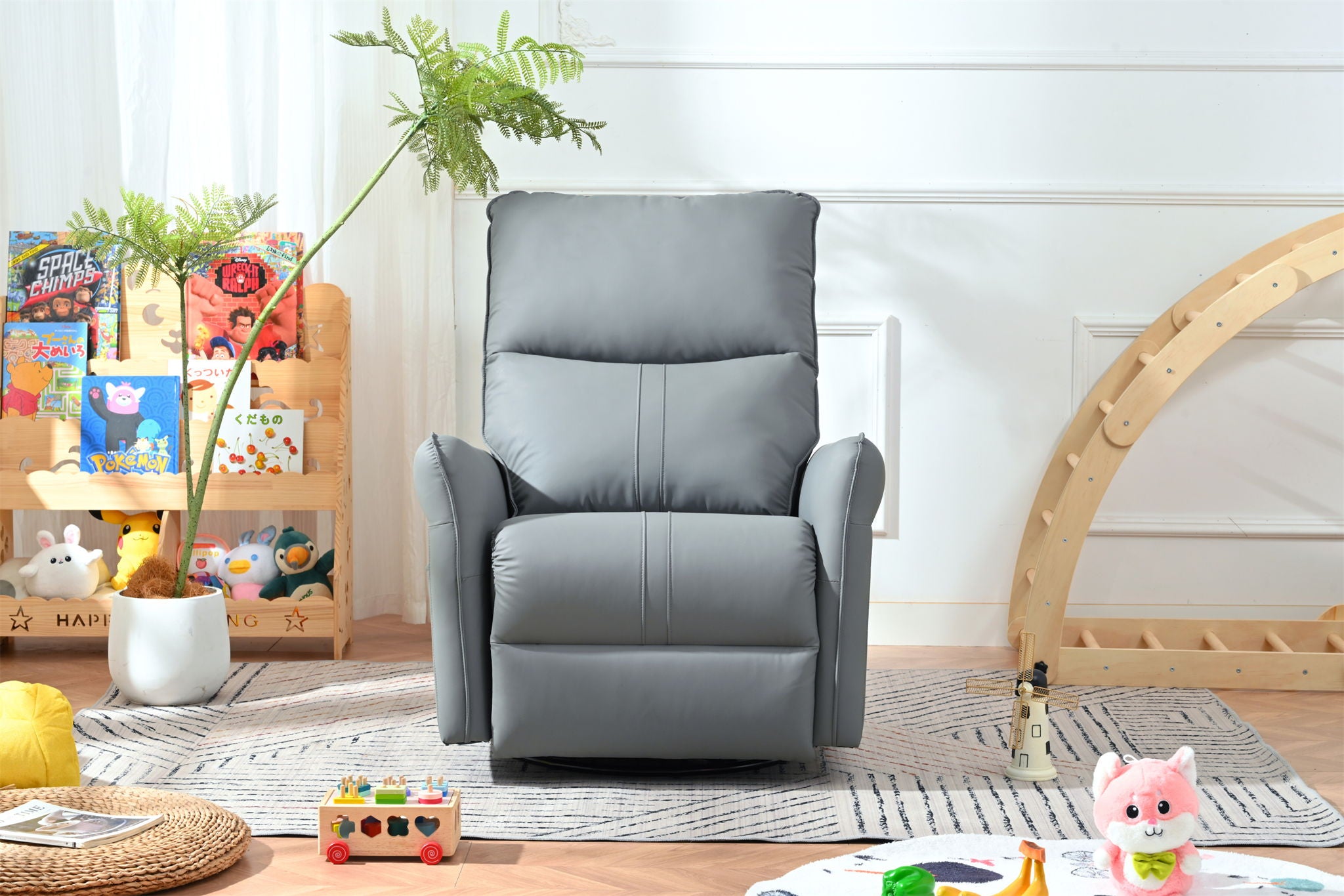 360° Modern Small Rocking Swivel Recliner Chair With Side Pocket - Best Buy Furniture