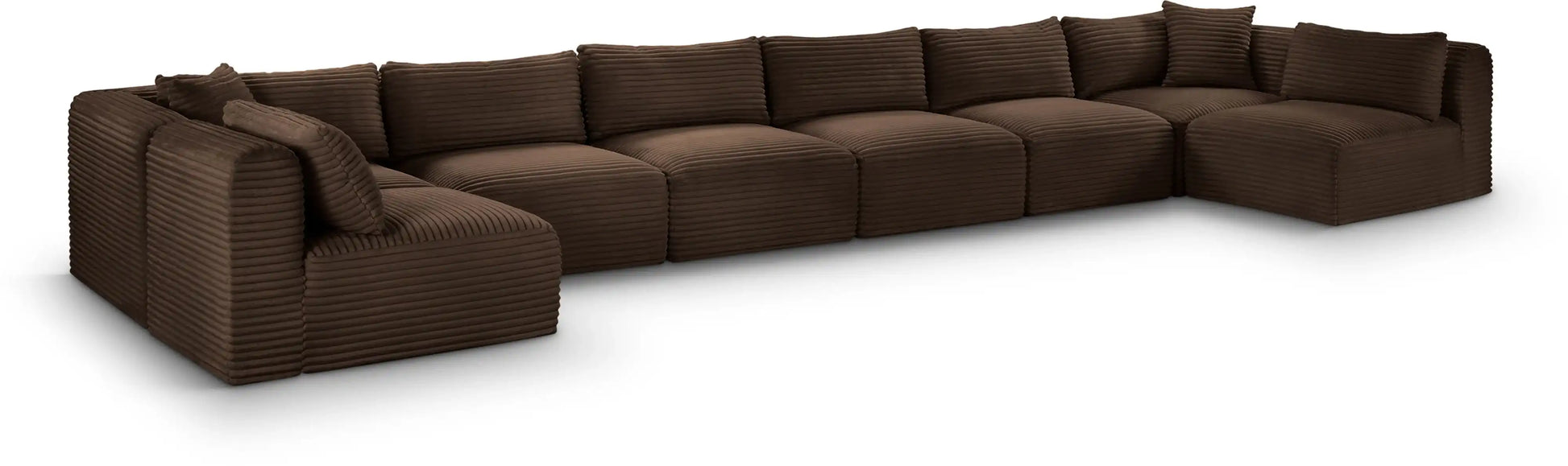 Shaggy - 8 Piece Modular U-Shaped Armless Sectional - Best Buy Furniture