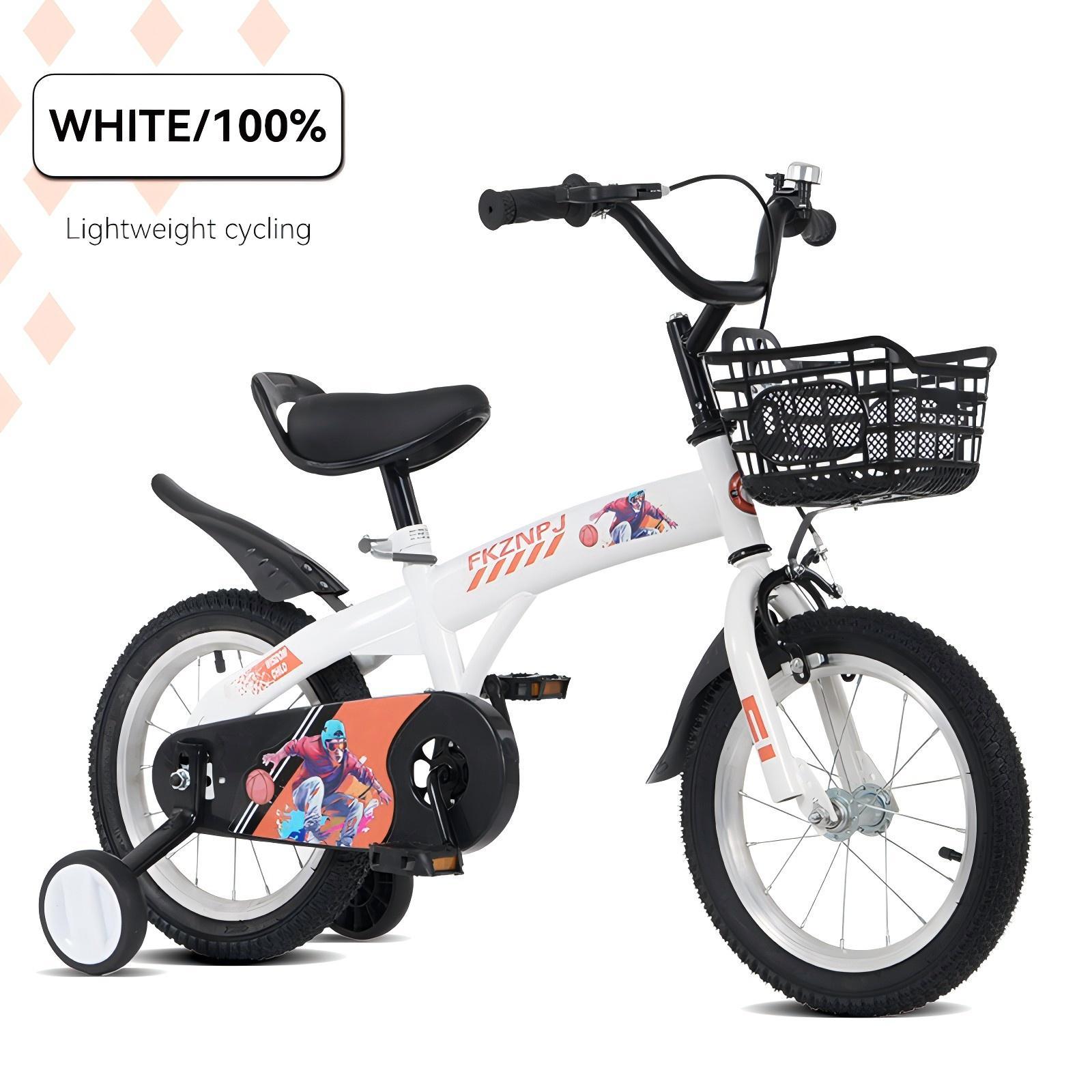 Fkznpj - 16" Sporty Kids Bike With Training Wheels And Stand Adjustable Saddle Suitable For Boys And Girls Aged 4 - 8 Years Tall Height 41 - 46" Available In A Variety Of Colors - Best Buy Furniture