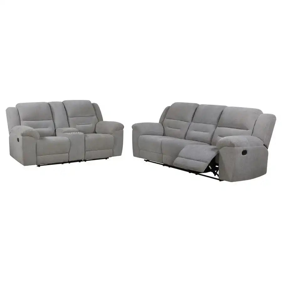 Gilson - Chenille Upholstered Sofa Set - Best Buy Furniture