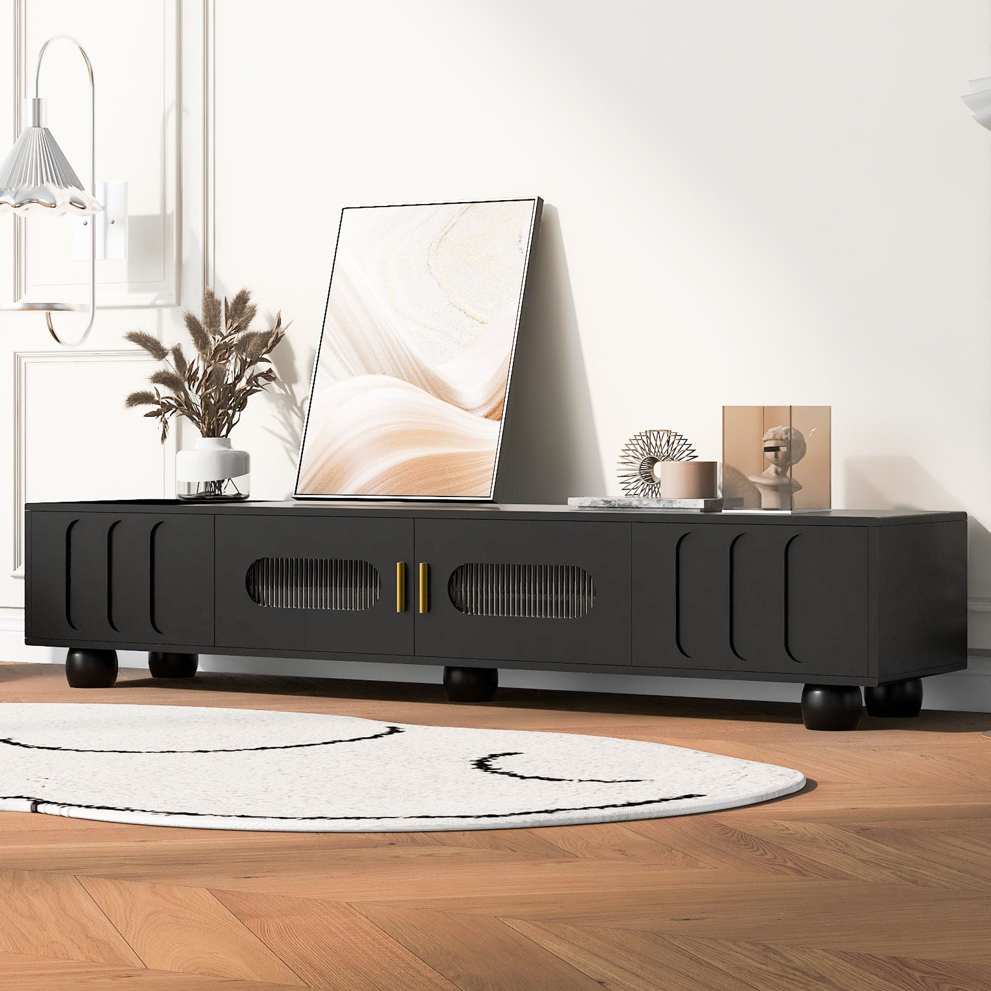 Modern TV Stand For TVs Up To 80", 2 Drawers And Cabinet - Best Buy Furniture