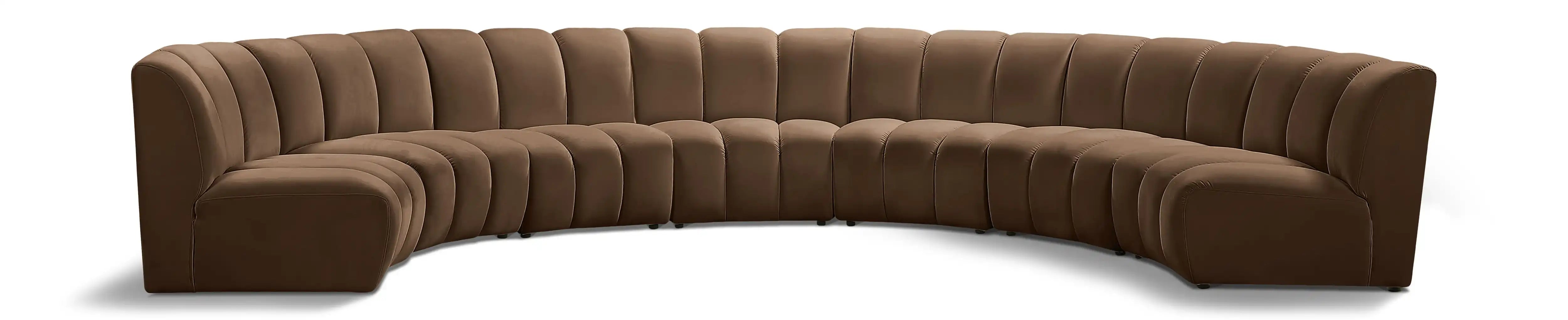 Infinity - 7 Piece Modular Sectional - Brown - Best Buy Furniture