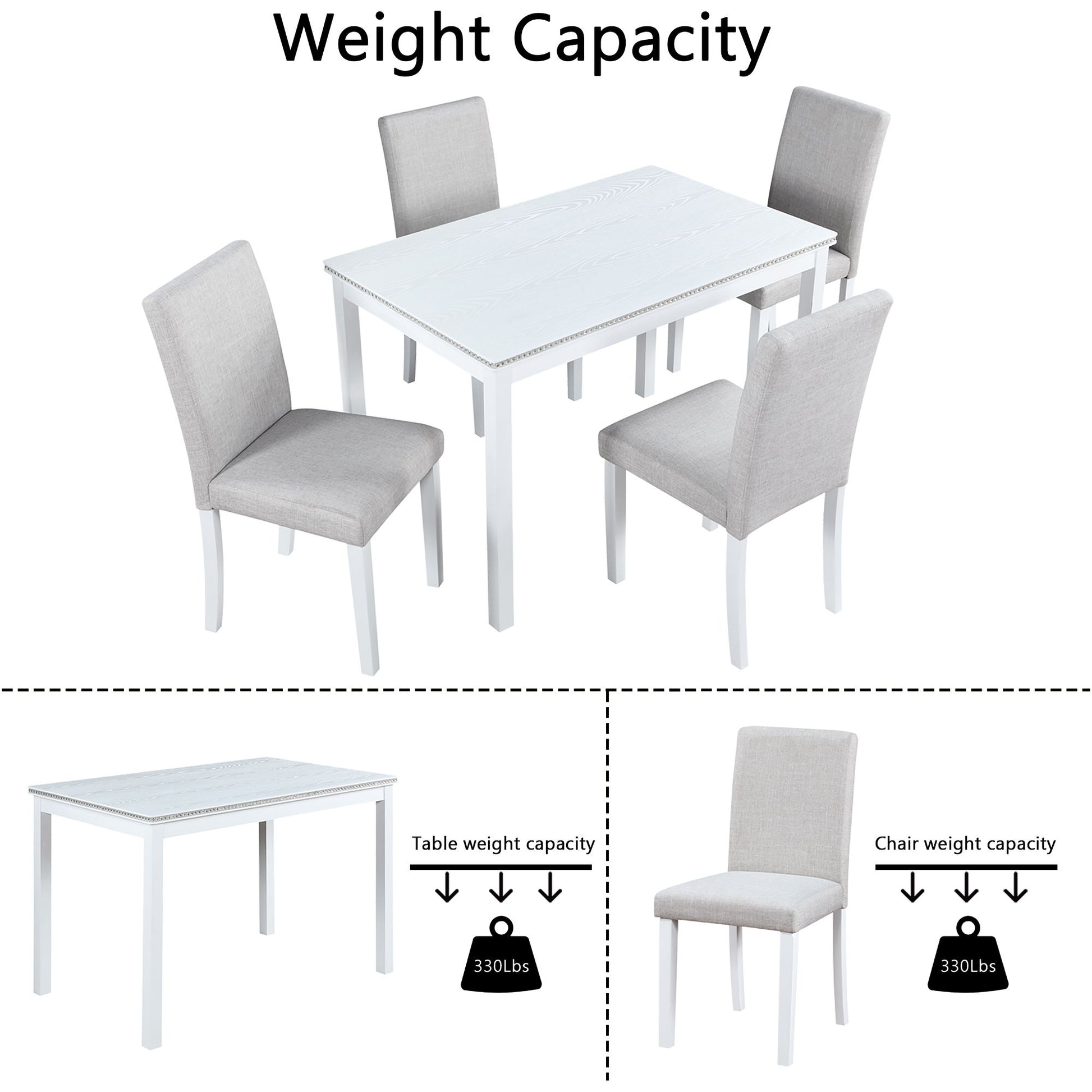 Dining Table Set With Crystal Decoration And Upholstered Chairs - Best Buy Furniture