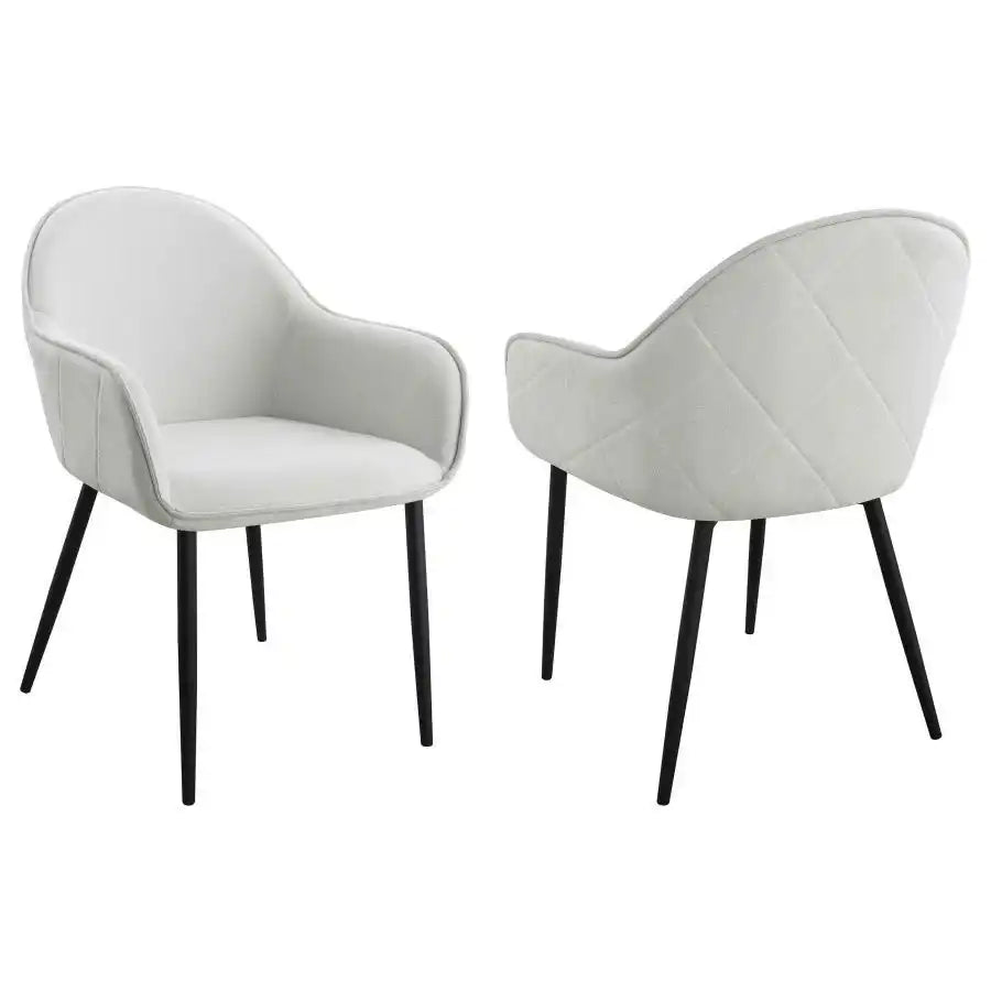 Emma - Fabric Upholstered Dining Arm Chair (Set of 2) - Best Buy Furniture