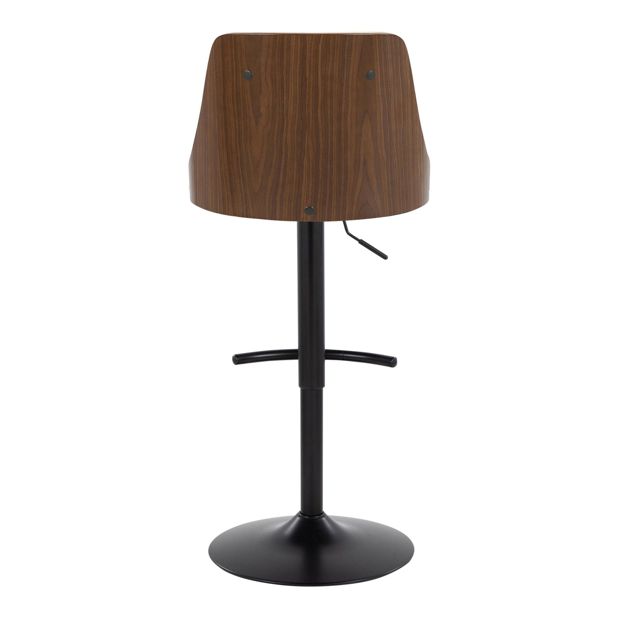 Gianna - Mid Century Modern Adjustable Barstool, Swivel With Rounded T Footrest (Set of 2) - Best Buy Furniture