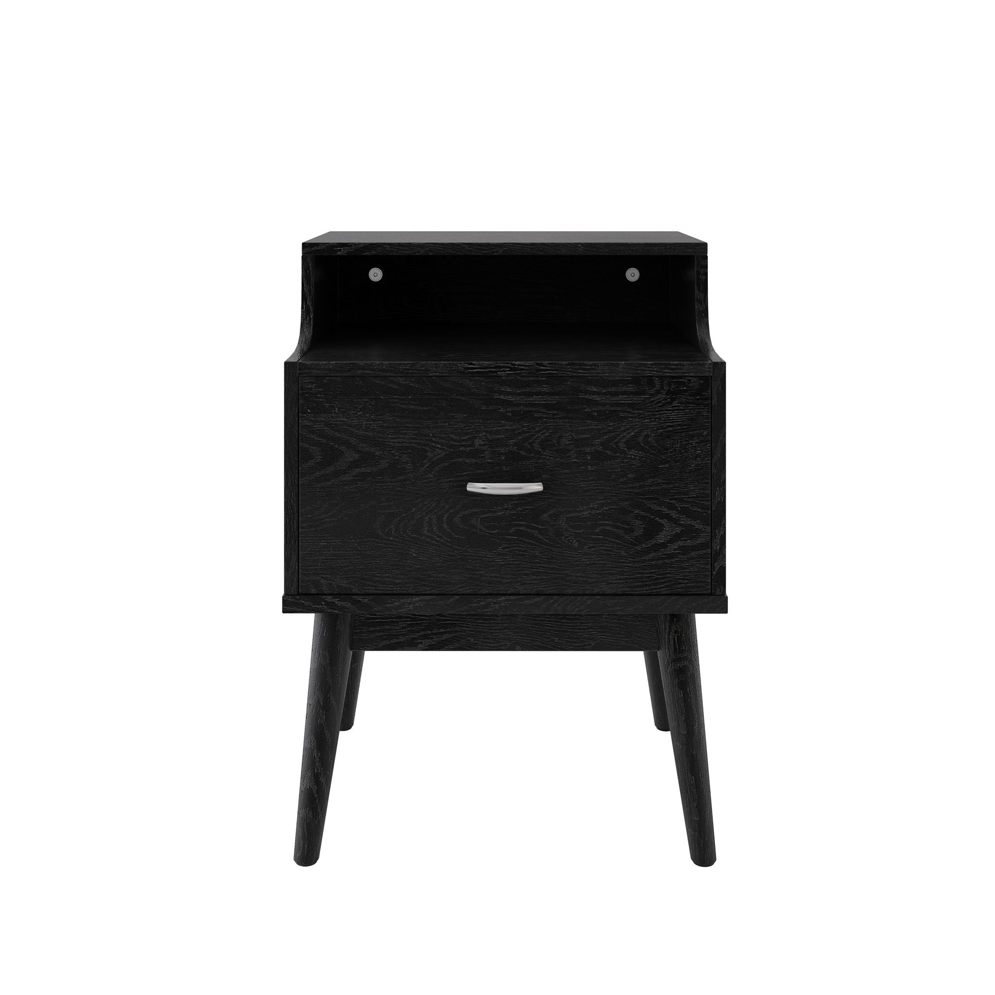 Starla - Wooden Nightstand - Black - Best Buy Furniture
