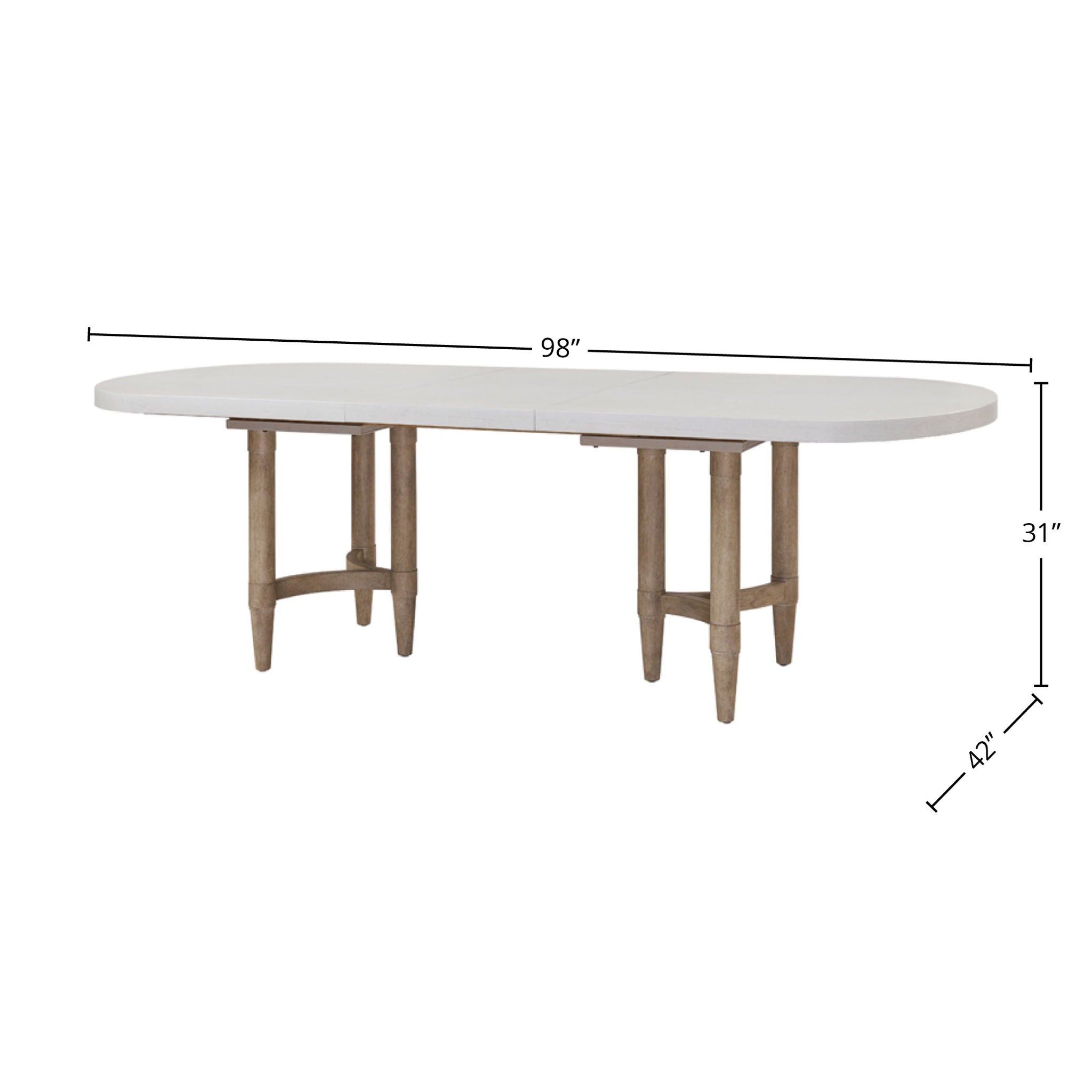 Triad - Double Pedestal Dining Table With Leaf - Sand - Best Buy Furniture