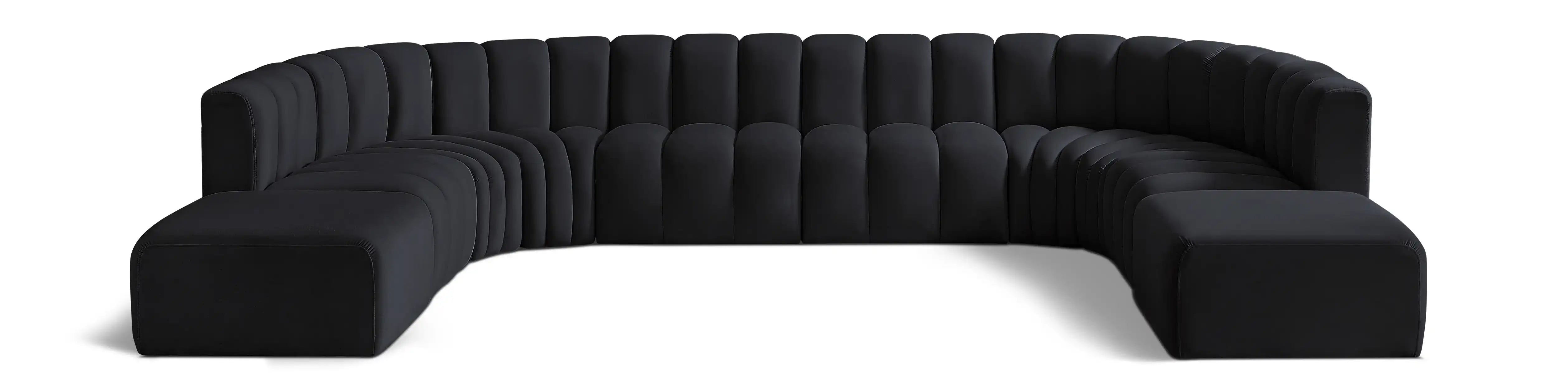 Arc - Velvet Modular Sectional - Best Buy Furniture