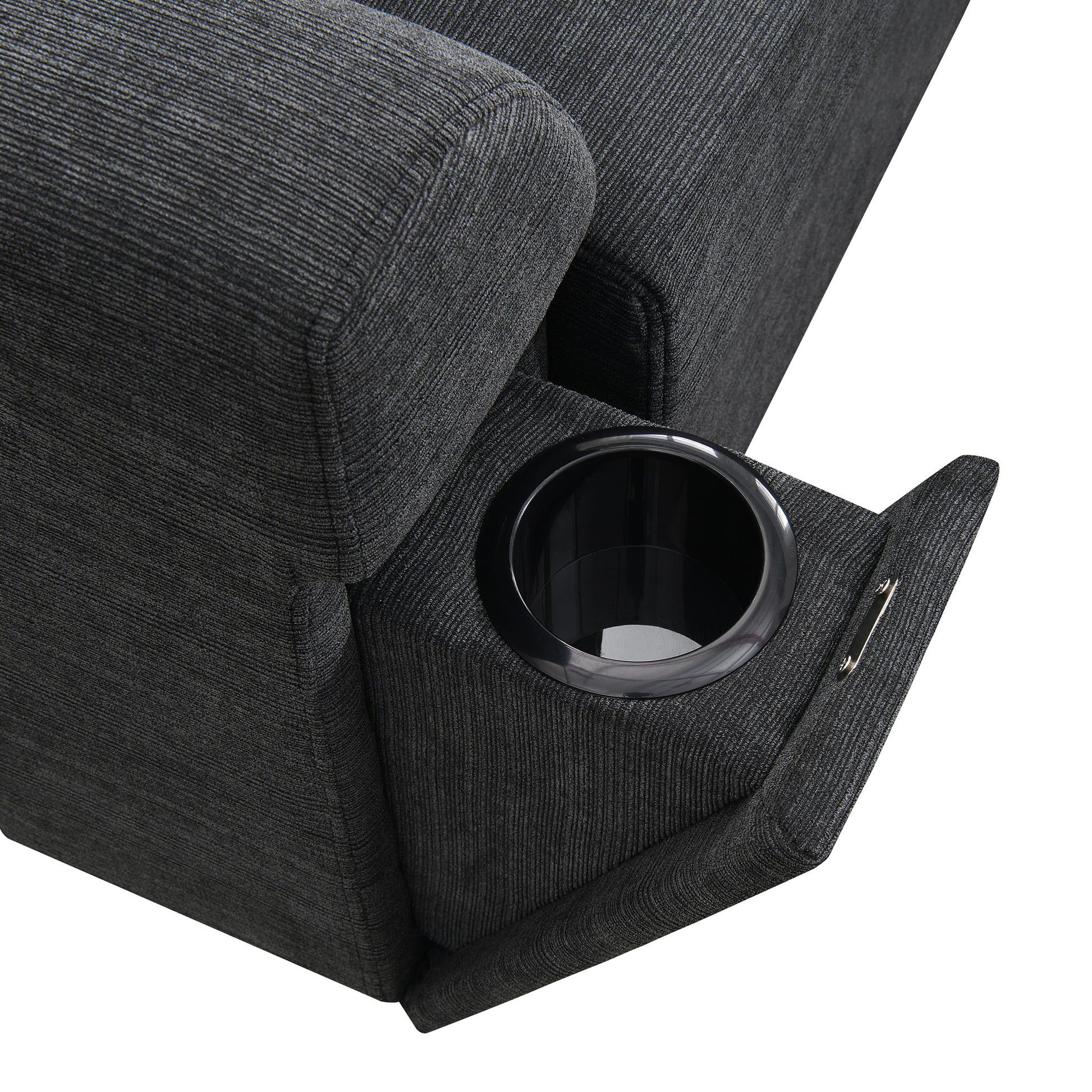 U Shaped Sectional Sofa 6 Seat Couch Set With Oversized Ottoman, Hidden Armrest Storage And Cup Holders USB Charging Ports Wide Seat Sofa - Best Buy Furniture