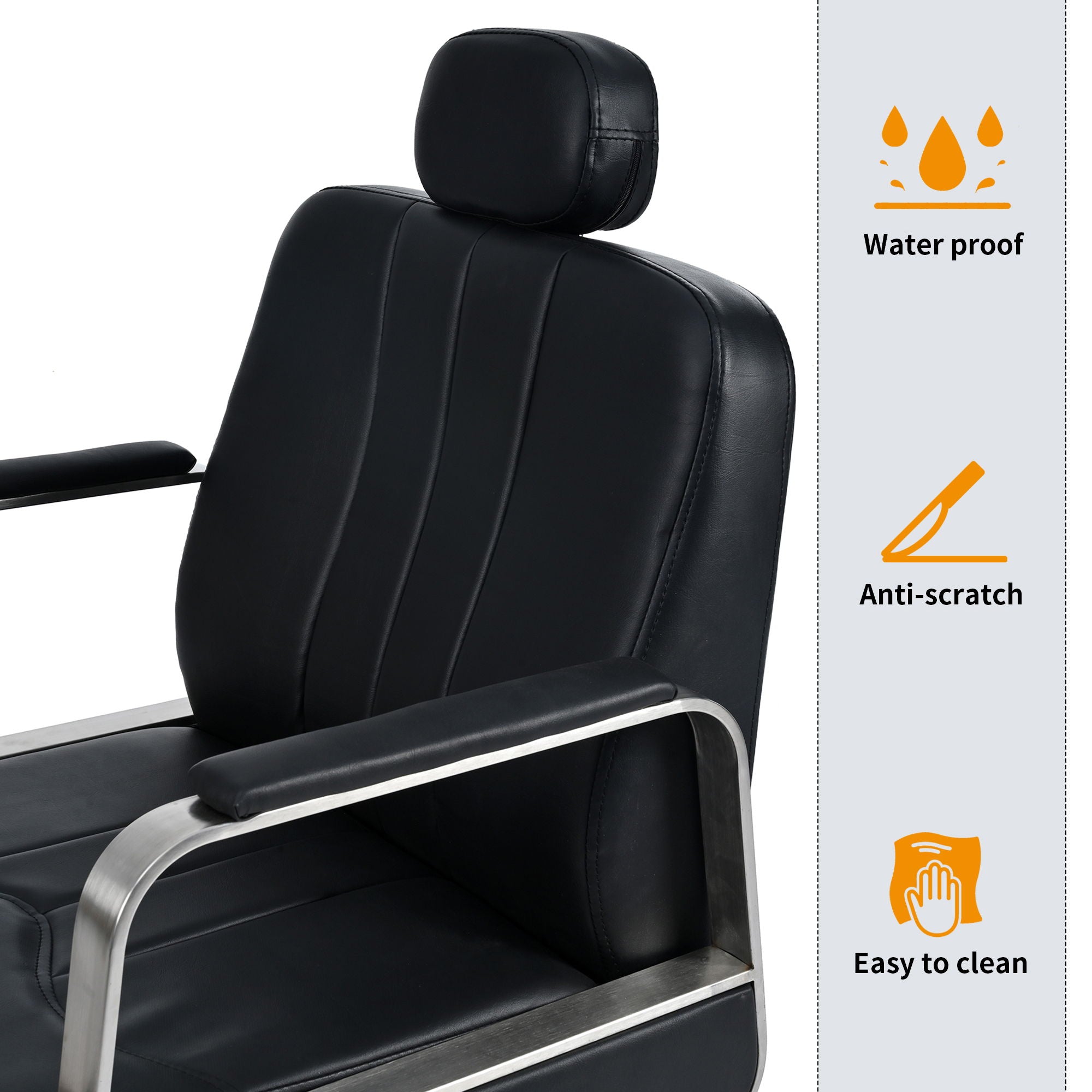 Premium Reclining Barber Chair Salon Chair For Hair Stylist With Heavy Duty Hydraulic Pump, 360° Rotation, Tattoo Chair Shampoo Beauty Salon Equipment, Max Load Weight 400 Lbs - Best Buy Furniture