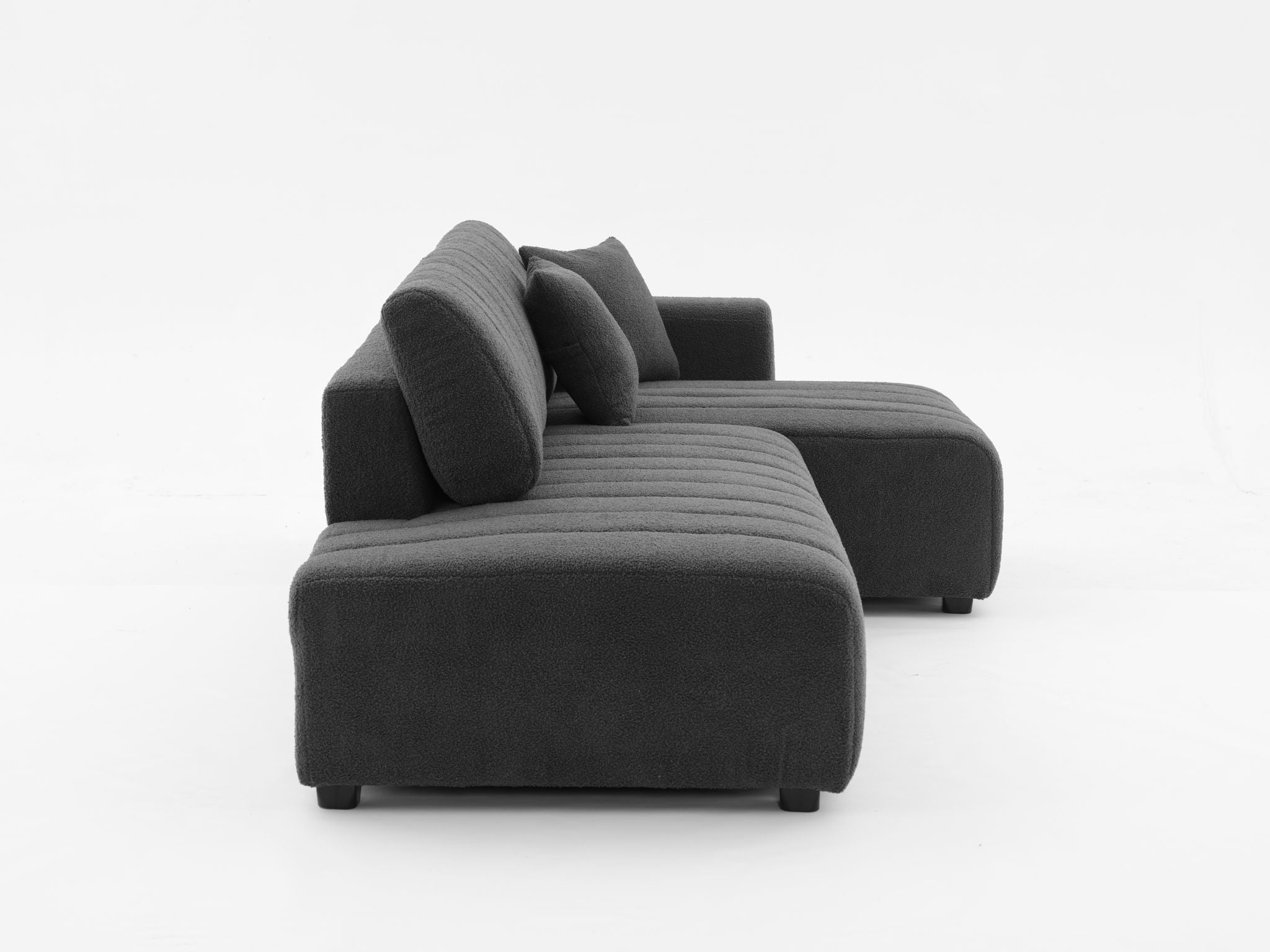 Jessica - Lamb Wool Sectional Sofa With Chaise - Best Buy Furniture