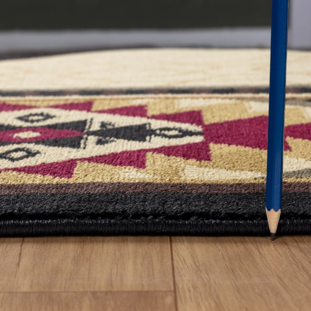 Tribes - 5'3" X 7'3" Polypropylene, Southwest Area Rug - Cream - Best Buy Furniture