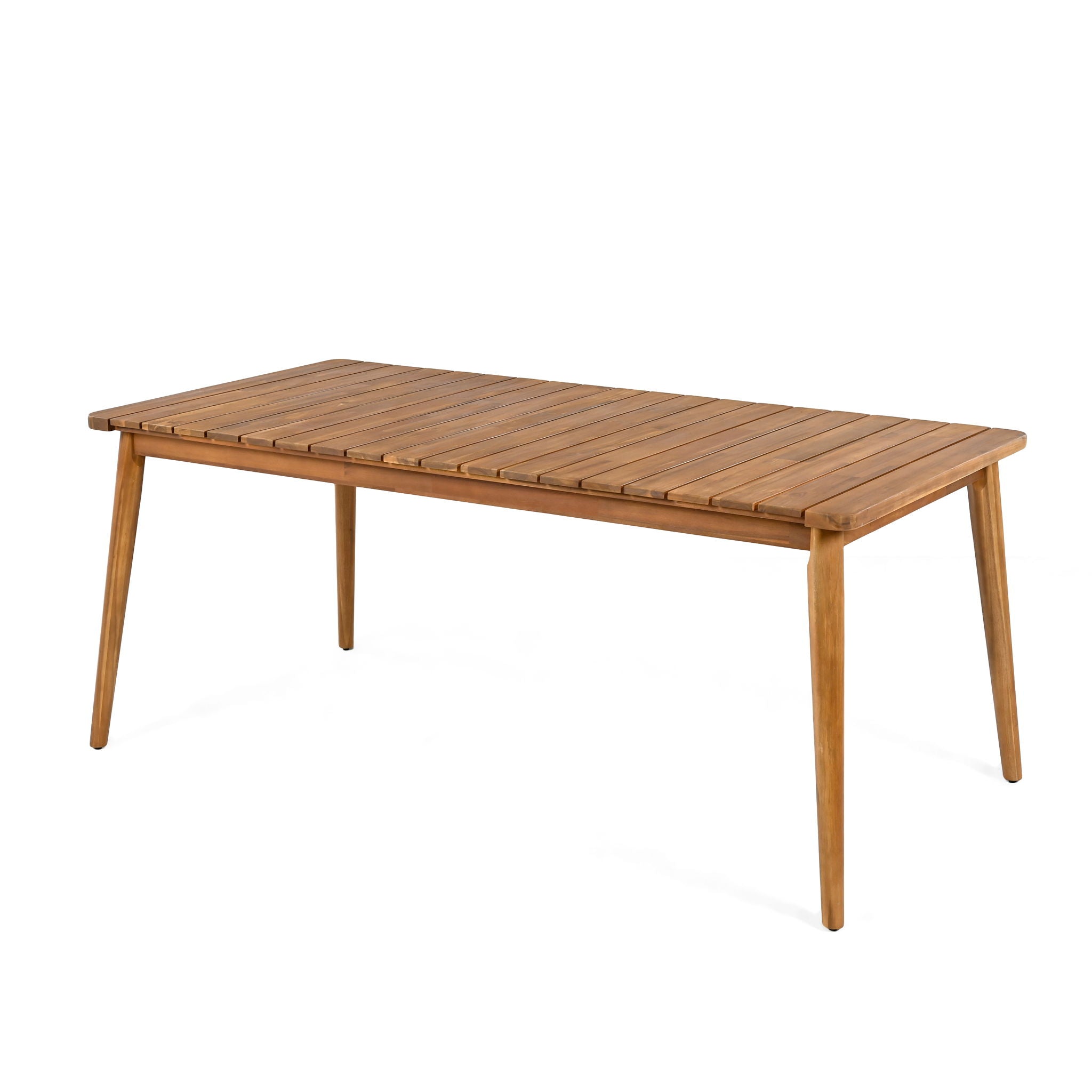 Dining Table 8 Person Outdoor Table, Farmhouse Furniture For Patio, Garden, Backyard - Teak - Best Buy Furniture