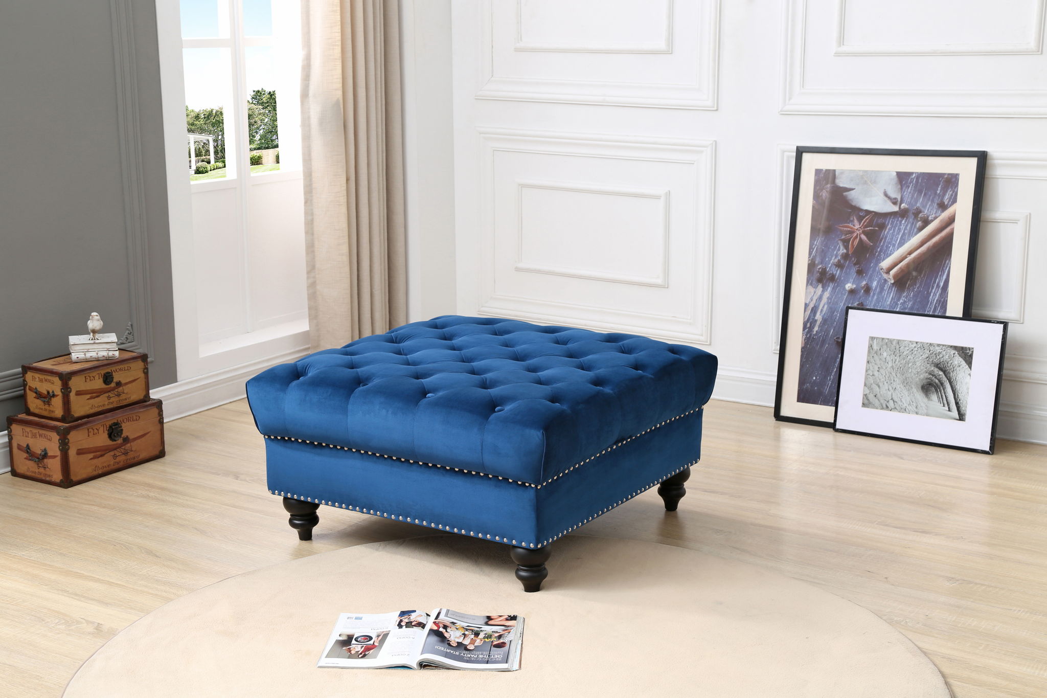 Soft Charming Traditional Ottoman - Best Buy Furniture