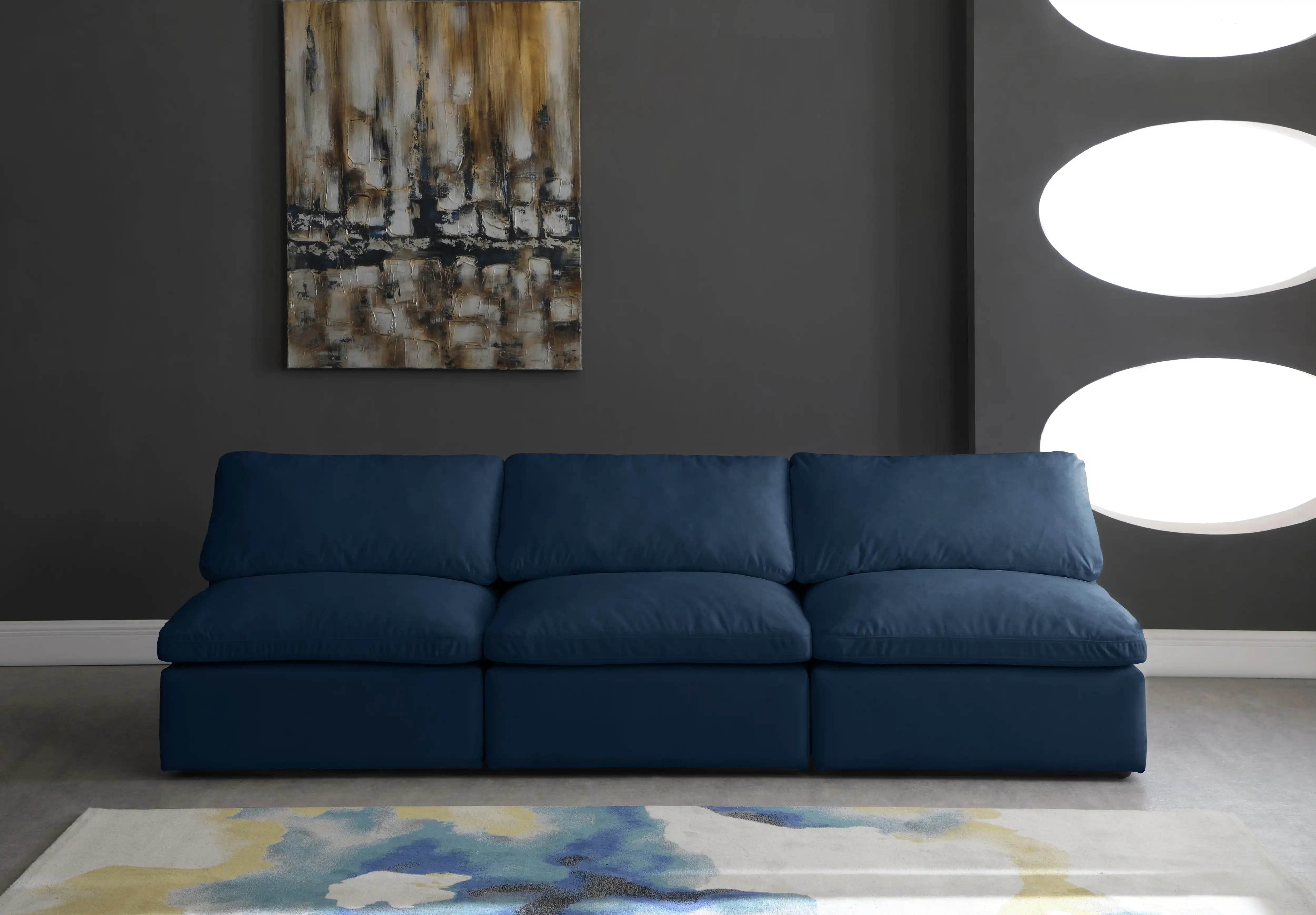 Plush - Modular Armless 3 Seat Sofa - Best Buy Furniture