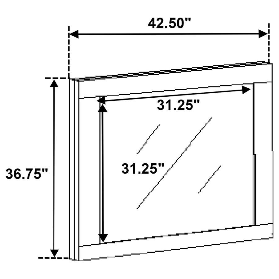 Fenwick - Dresser Mirror - - Gray Oak - Best Buy Furniture