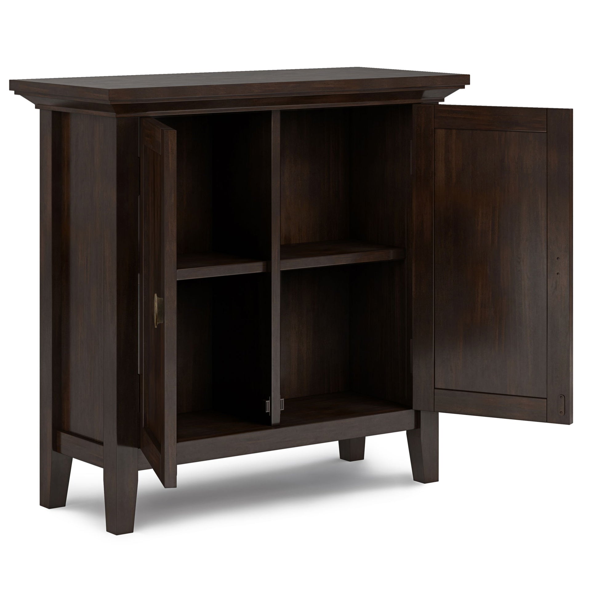 Redmond - Low Storage Cabinet - Brunette Brown - Best Buy Furniture