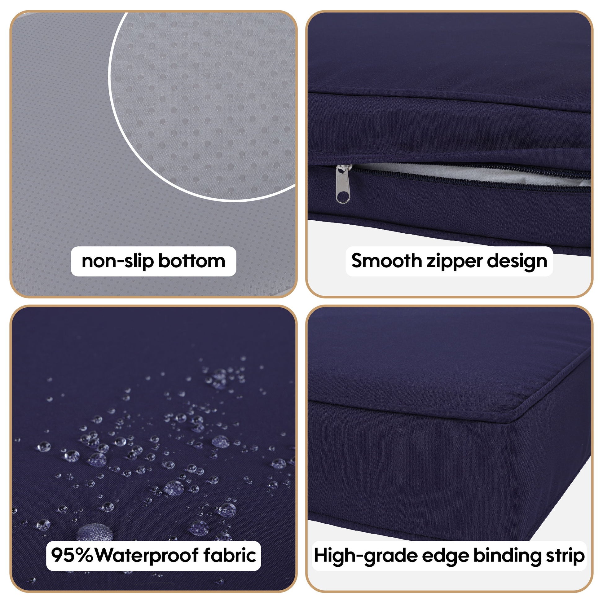 Cushion Covers For 7 Piece Wicker Sectional Sofa, 14 Pack Seat And Back Slipcovers With Zipper - Best Buy Furniture