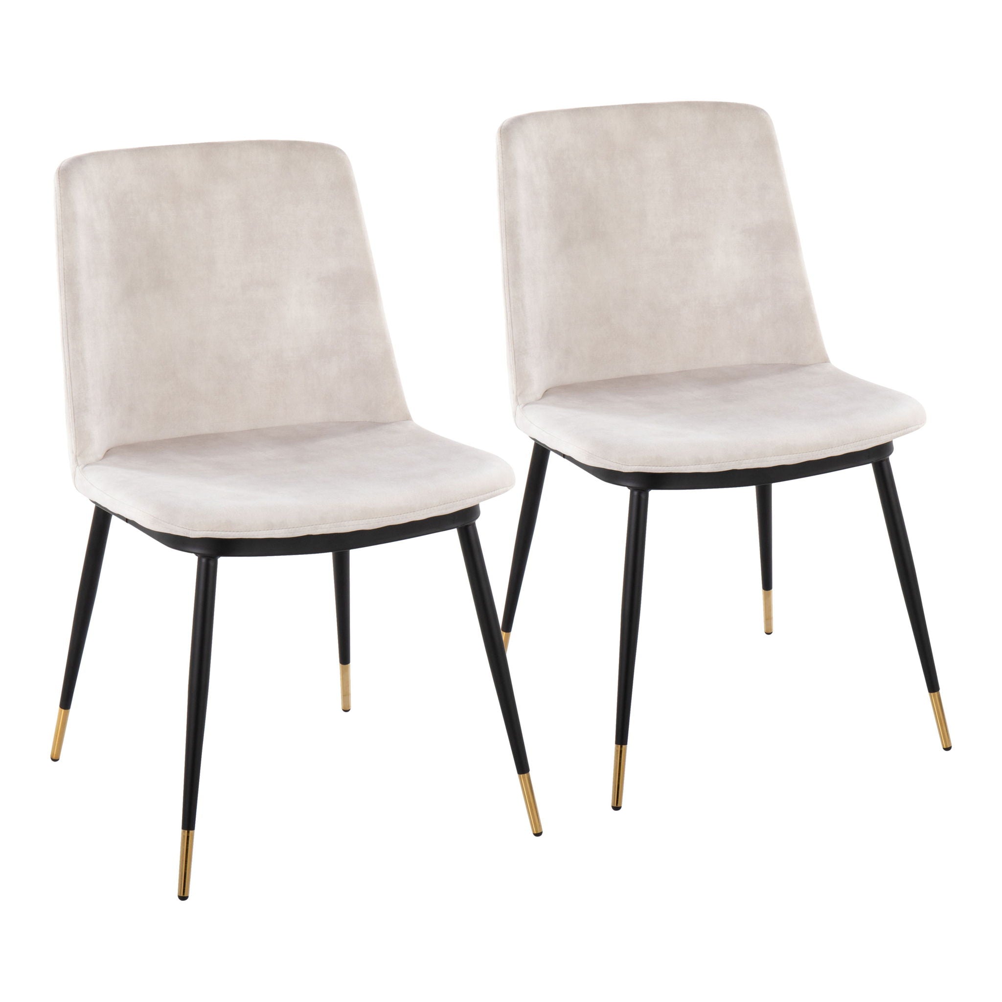 Wanda - Contemporary Chair (Set of 2) - Black / Beige - Best Buy Furniture