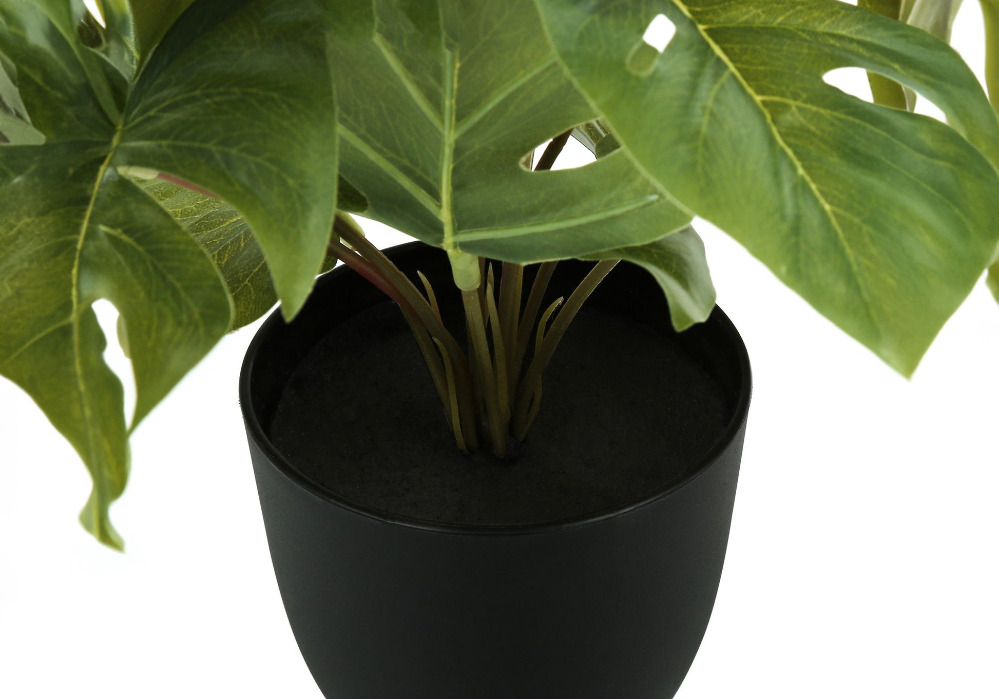 13" Tall, Artificial Plant, Monstera Calthea, Indoor, Faux, Fake, Table, Greenery, Potted, Decorative (Set of 2) - Green / Black - Best Buy Furniture