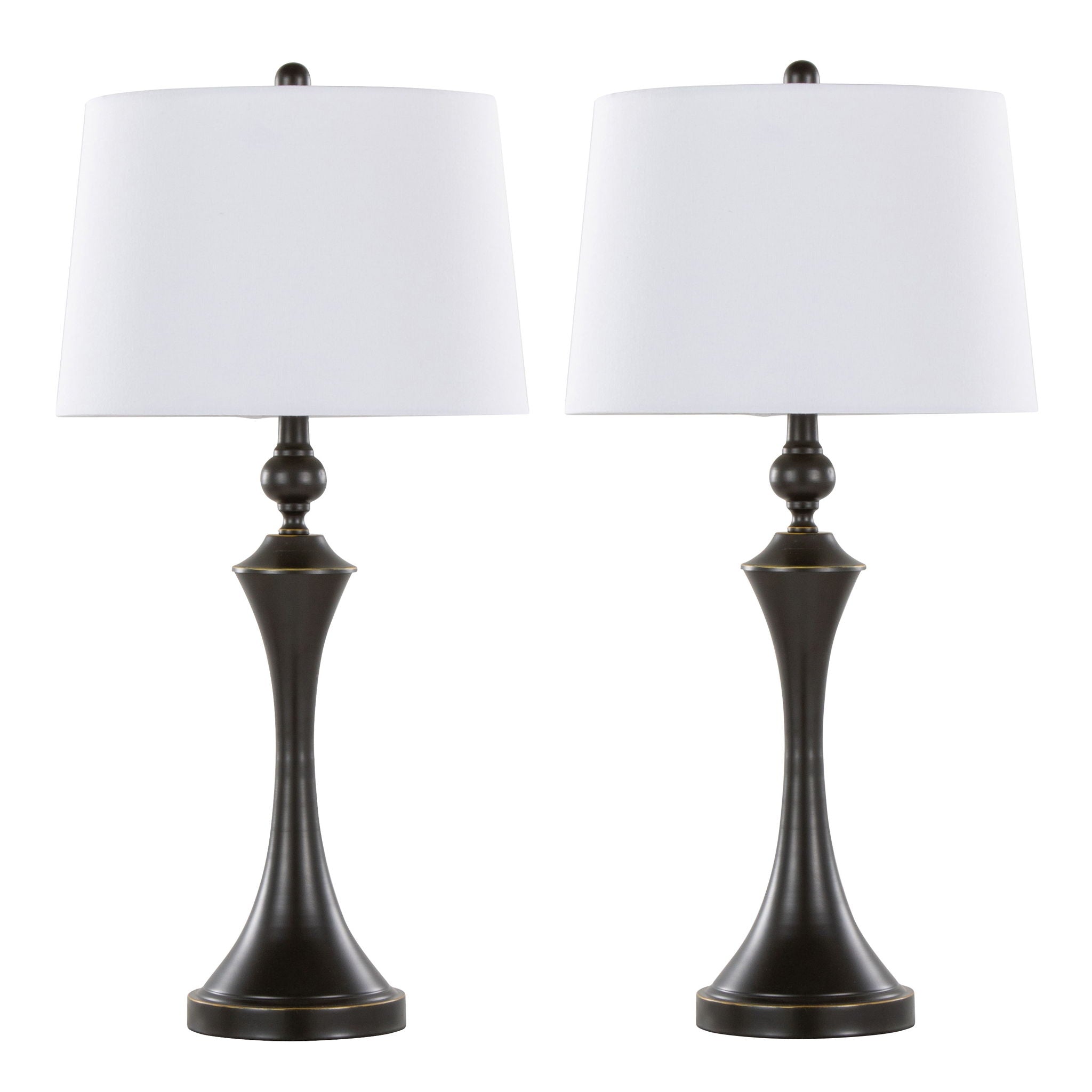 Flint - Contemporary Table Lamp Built In USB Port (Set of 2) - Best Buy Furniture