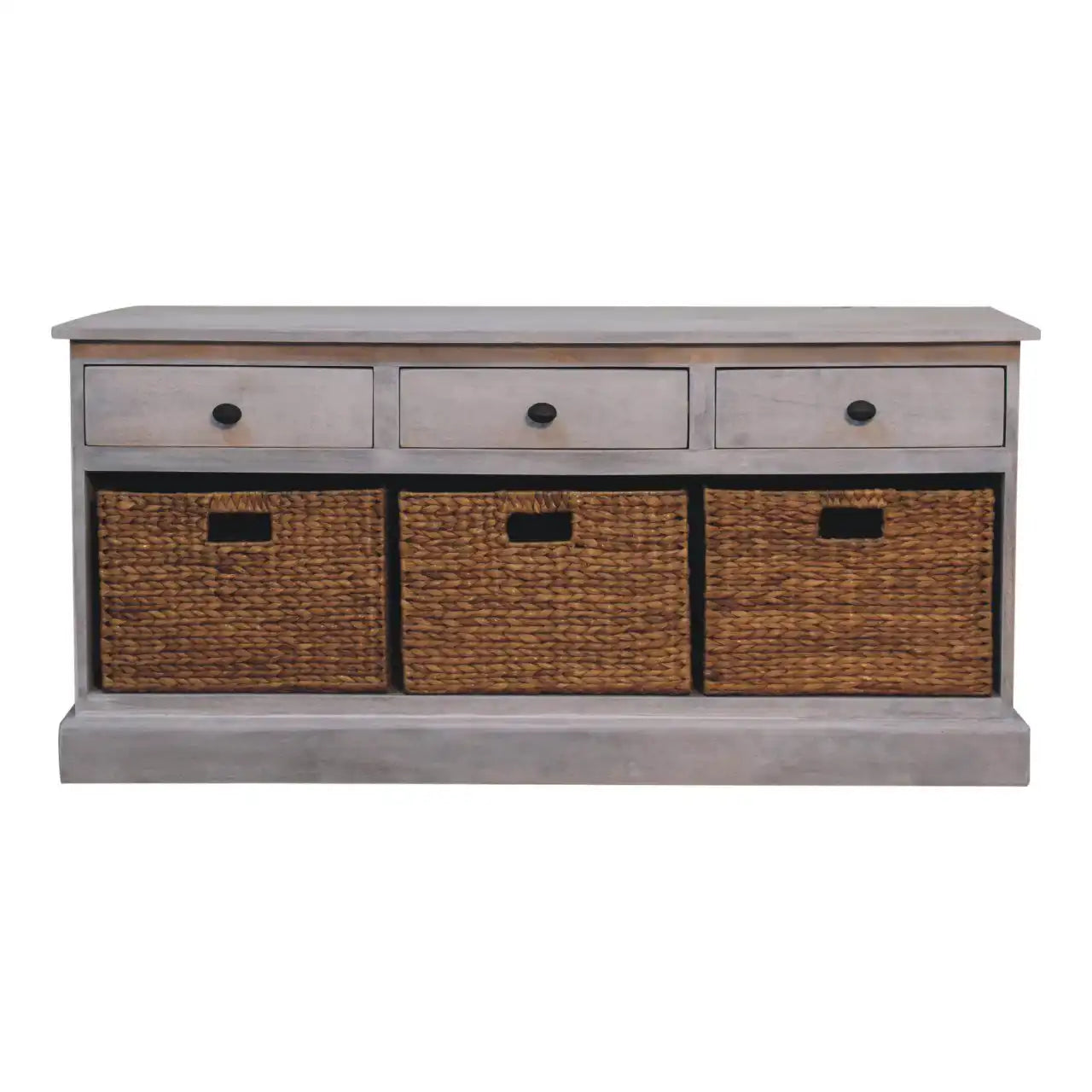 Acid - Basket Storage Cabinet - Gray Ash - Best Buy Furniture