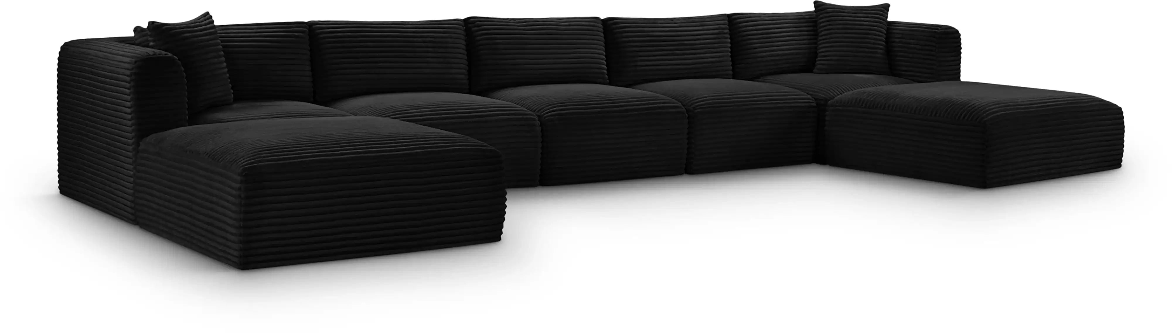 Shaggy - 7 Piece Modular Sectional With 2 Ottomans - Best Buy Furniture
