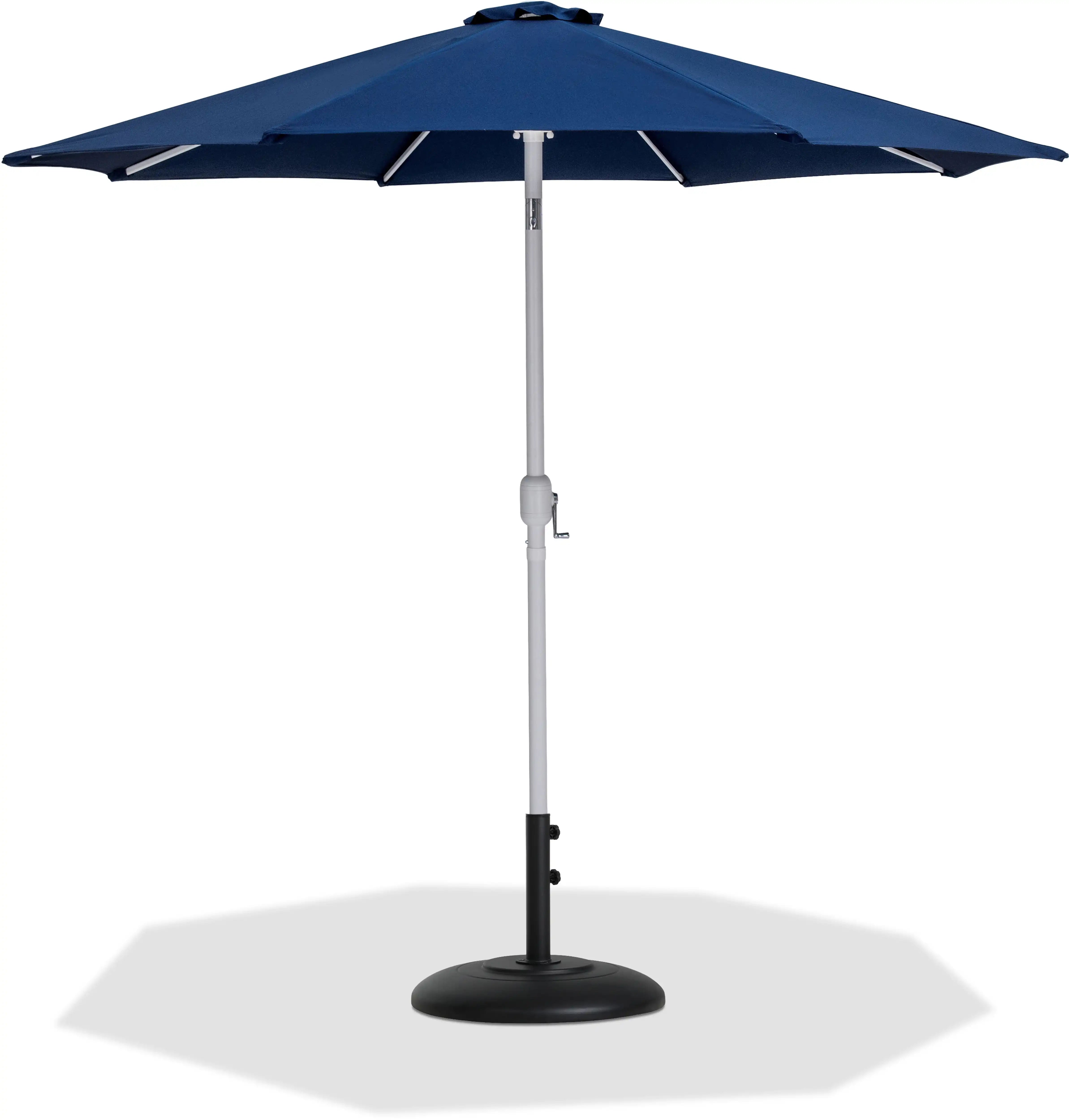 Fiji - Aluminum Patio Umbrella With Round Black And White Base - Best Buy Furniture