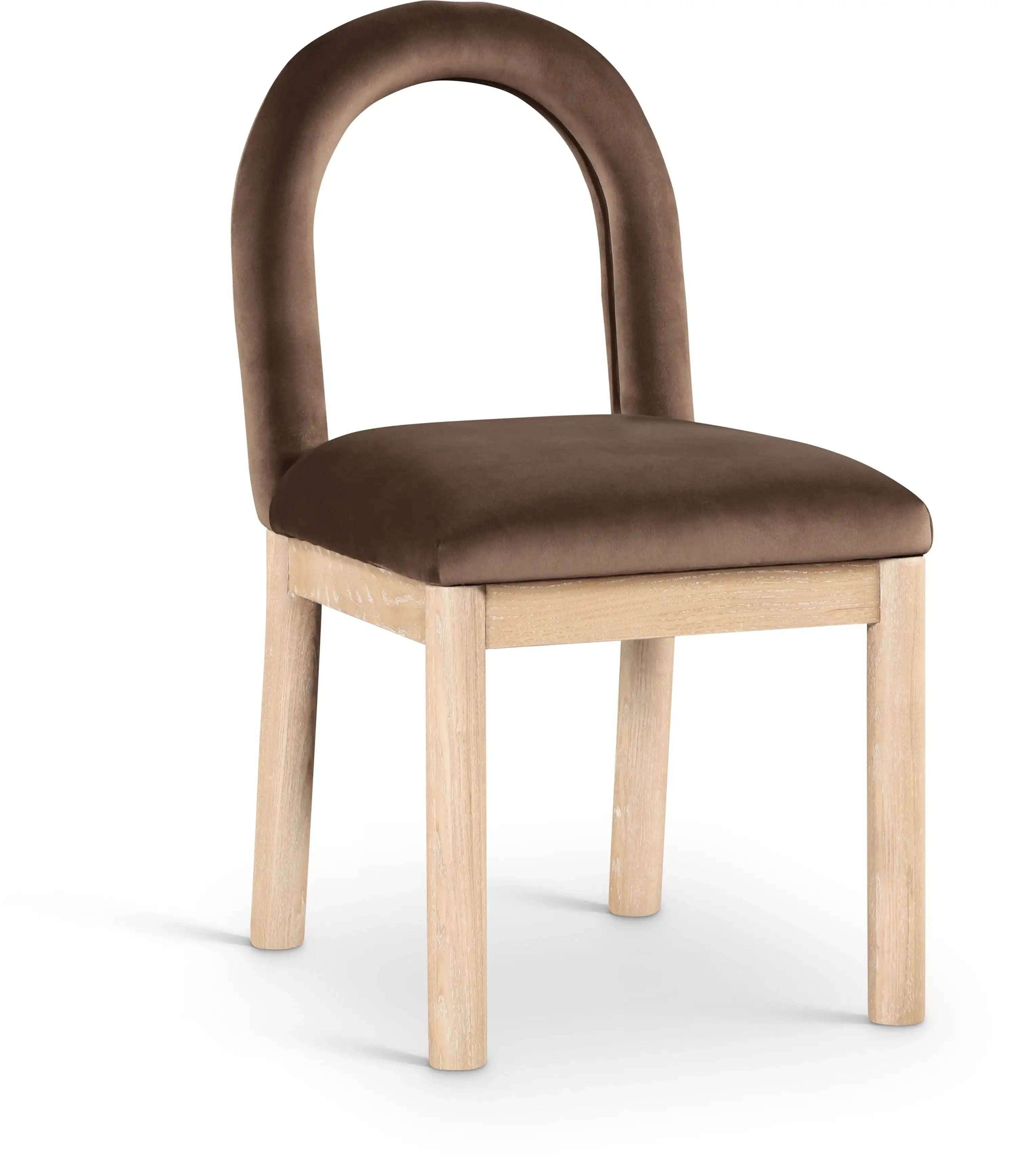 Conrad - Velvet Dining Chair With Natural Legs - Best Buy Furniture
