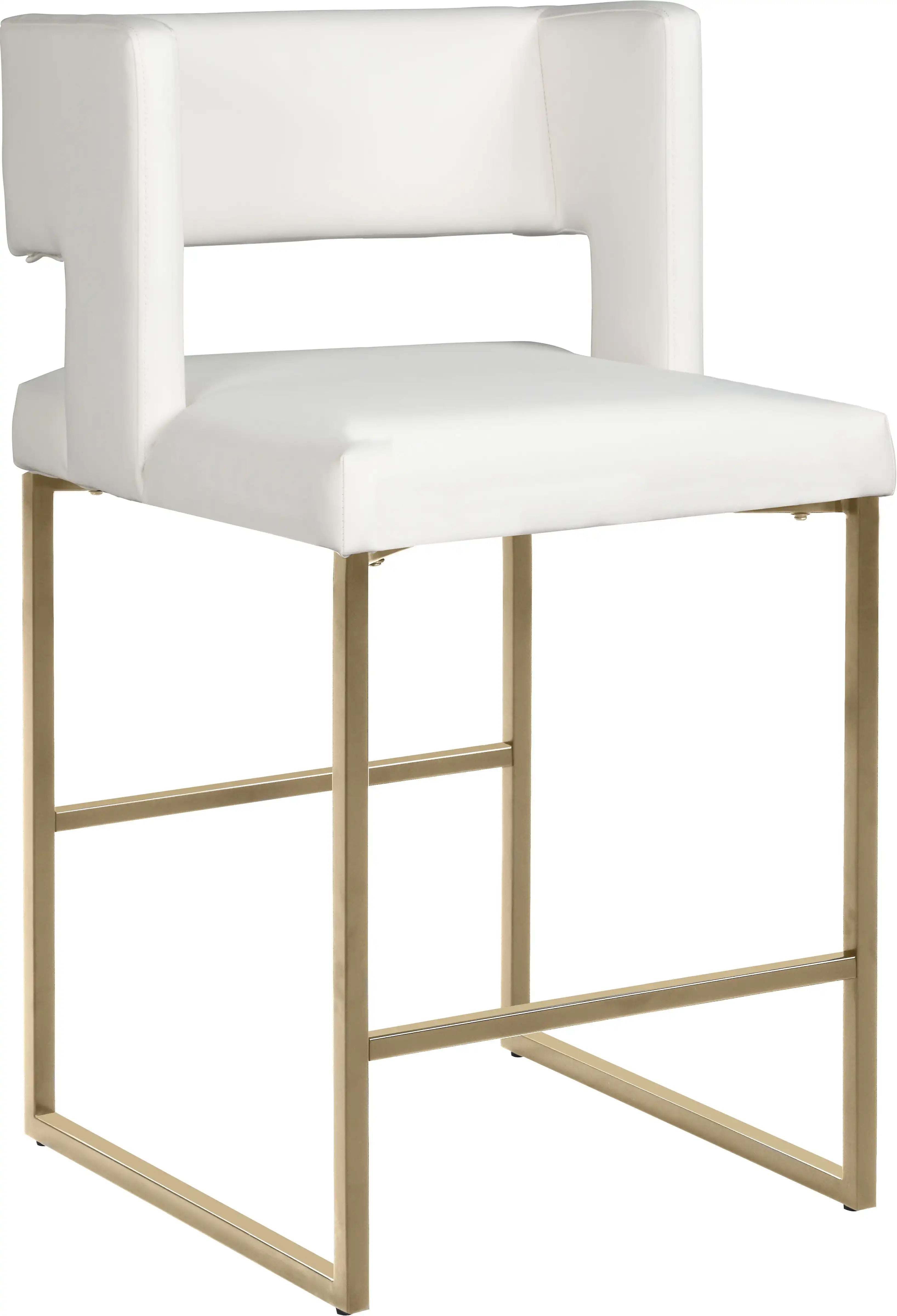 Caleb - Counter Stool with Gold Legs (Set of 2) - Best Buy Furniture