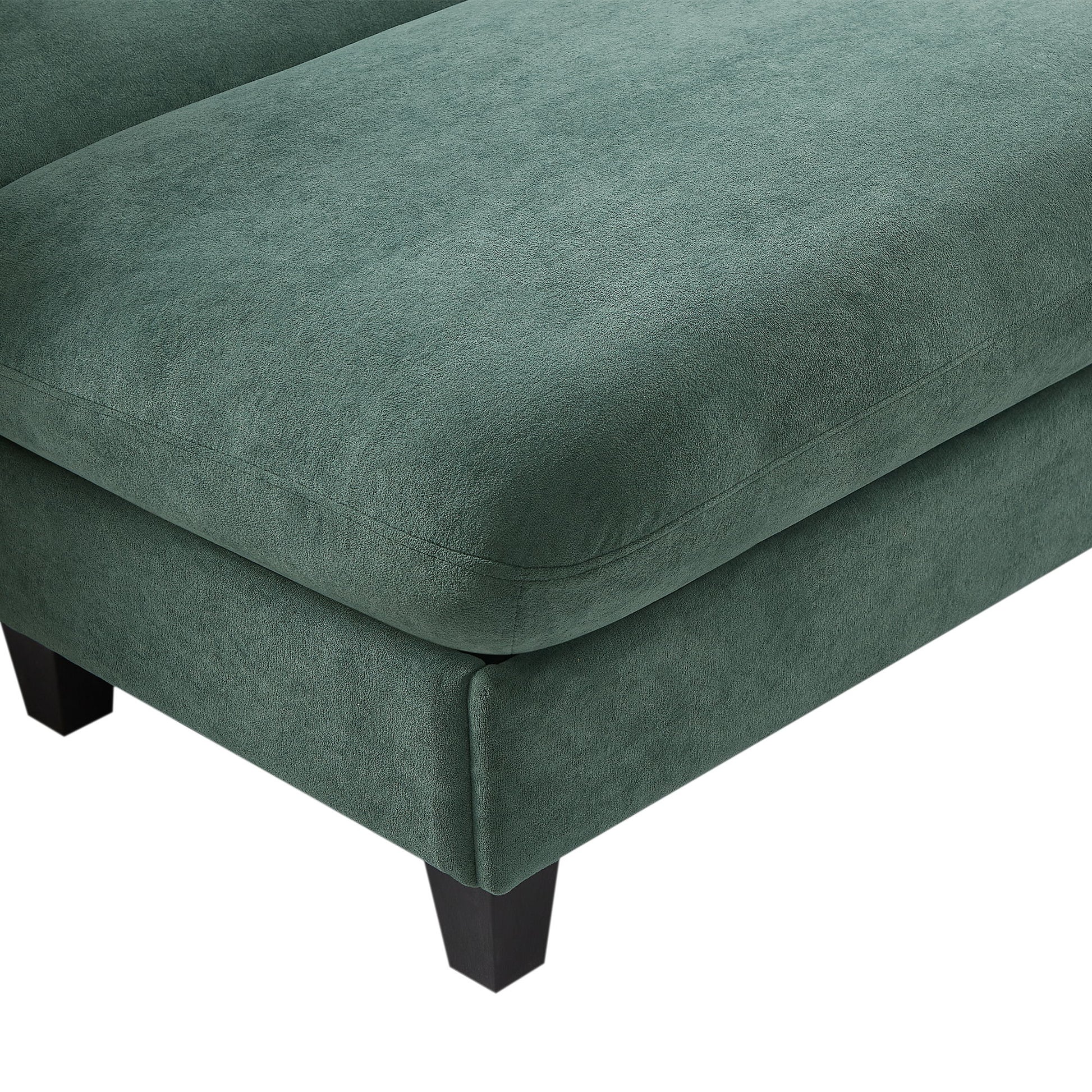 Upholstered L Shaped Sectional Sofa With Storage, Movable Ottoman, And 6 Throw Pillows - Best Buy Furniture