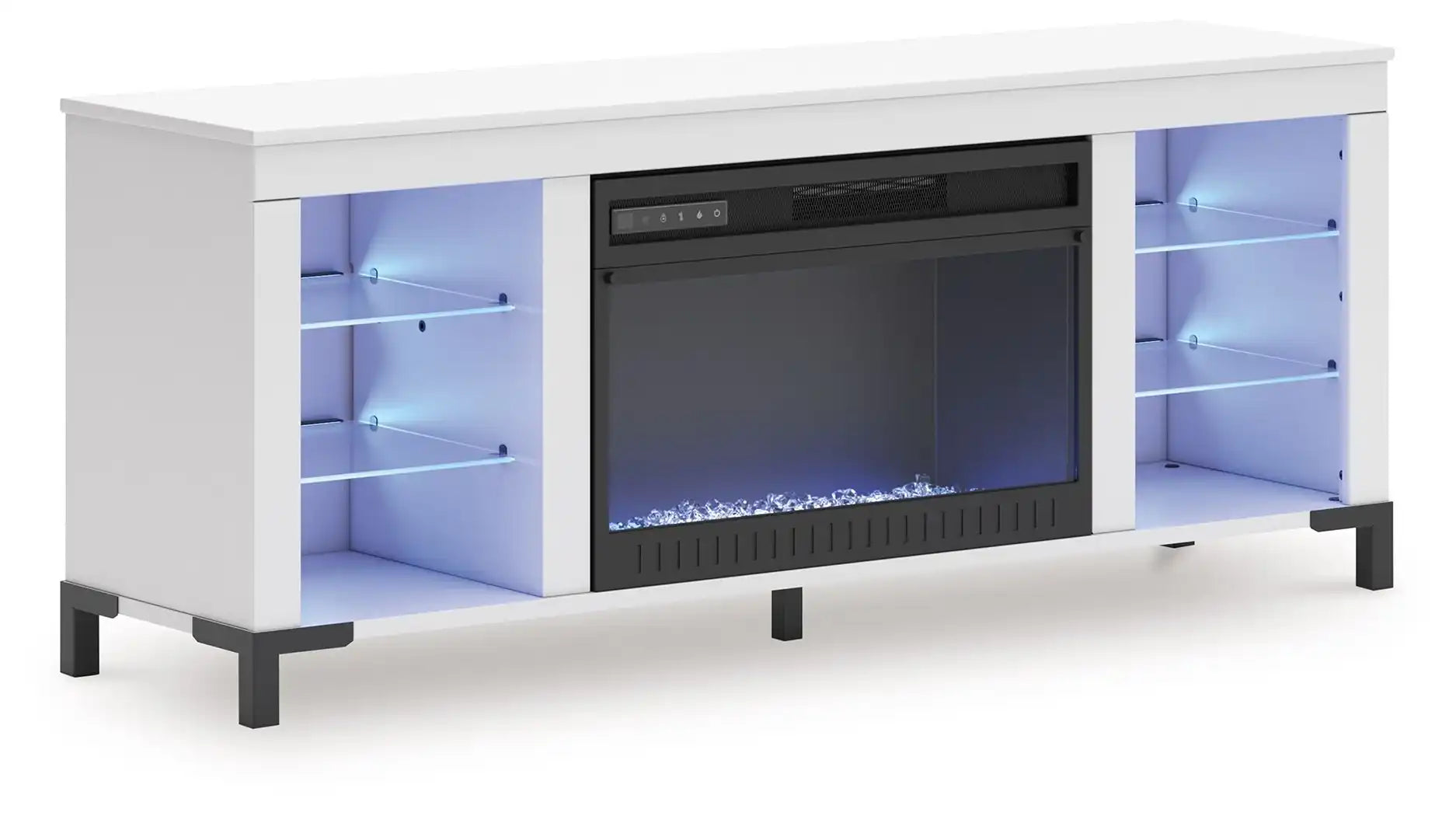 Brollevi - TV Stand With Fireplace - White - Best Buy Furniture