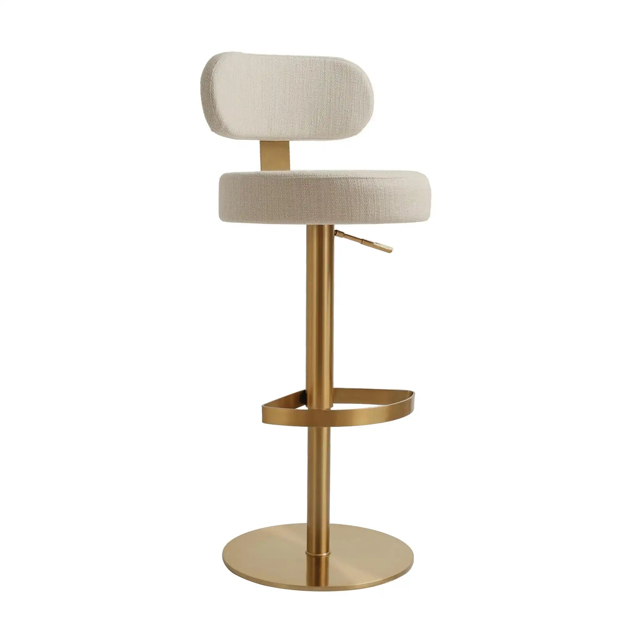Primrose - Adjustable Stool - Cream - Best Buy Furniture
