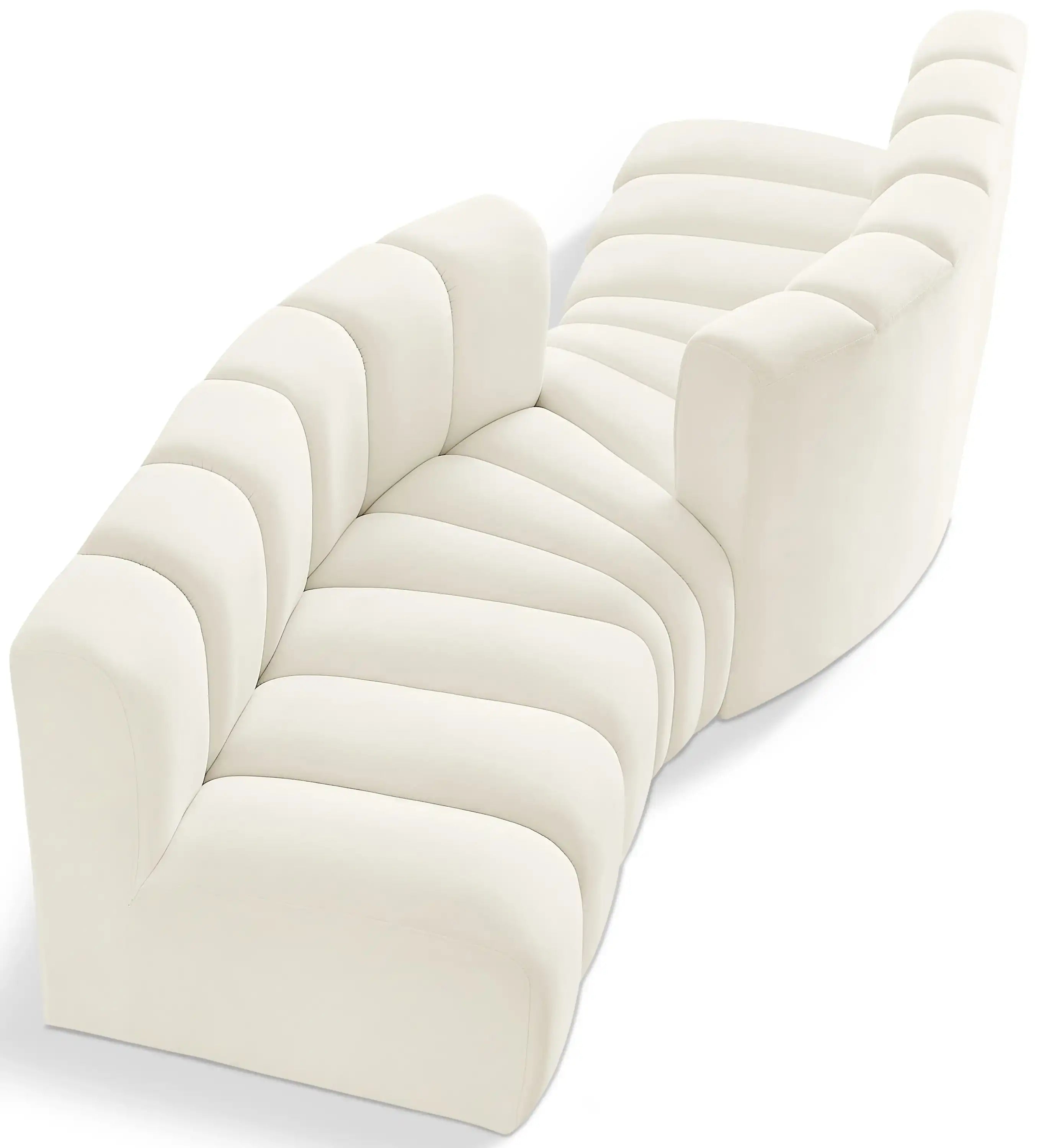 Arc - Velvet 4 Piece Sofa - Best Buy Furniture