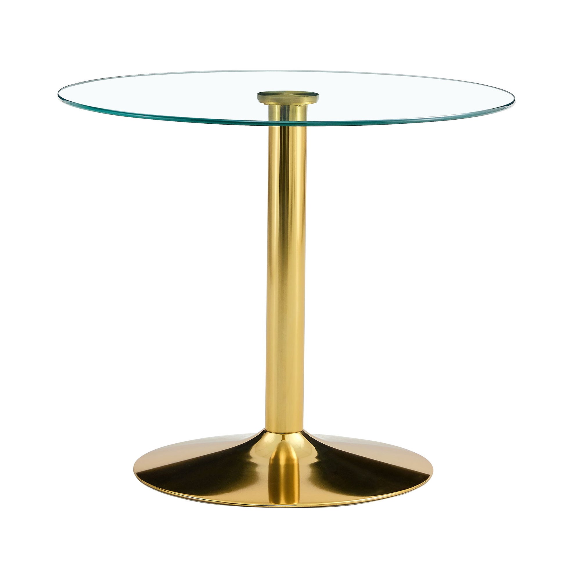 Modern Minimalist Round Dining Table With Glass Top - Best Buy Furniture