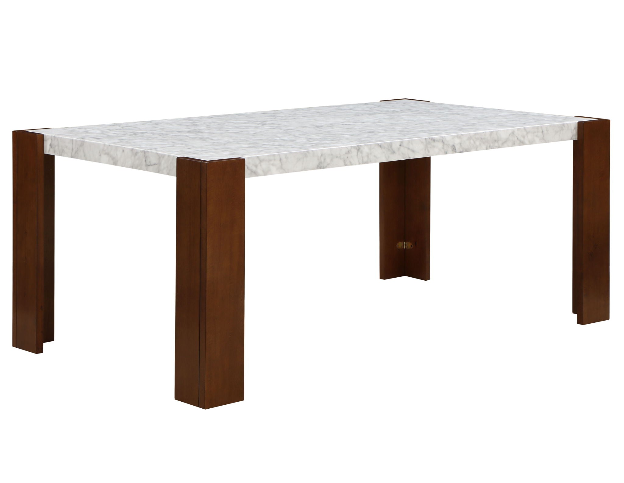 Hettie - Dining Table With Engineered Stone Top - Brown - Best Buy Furniture