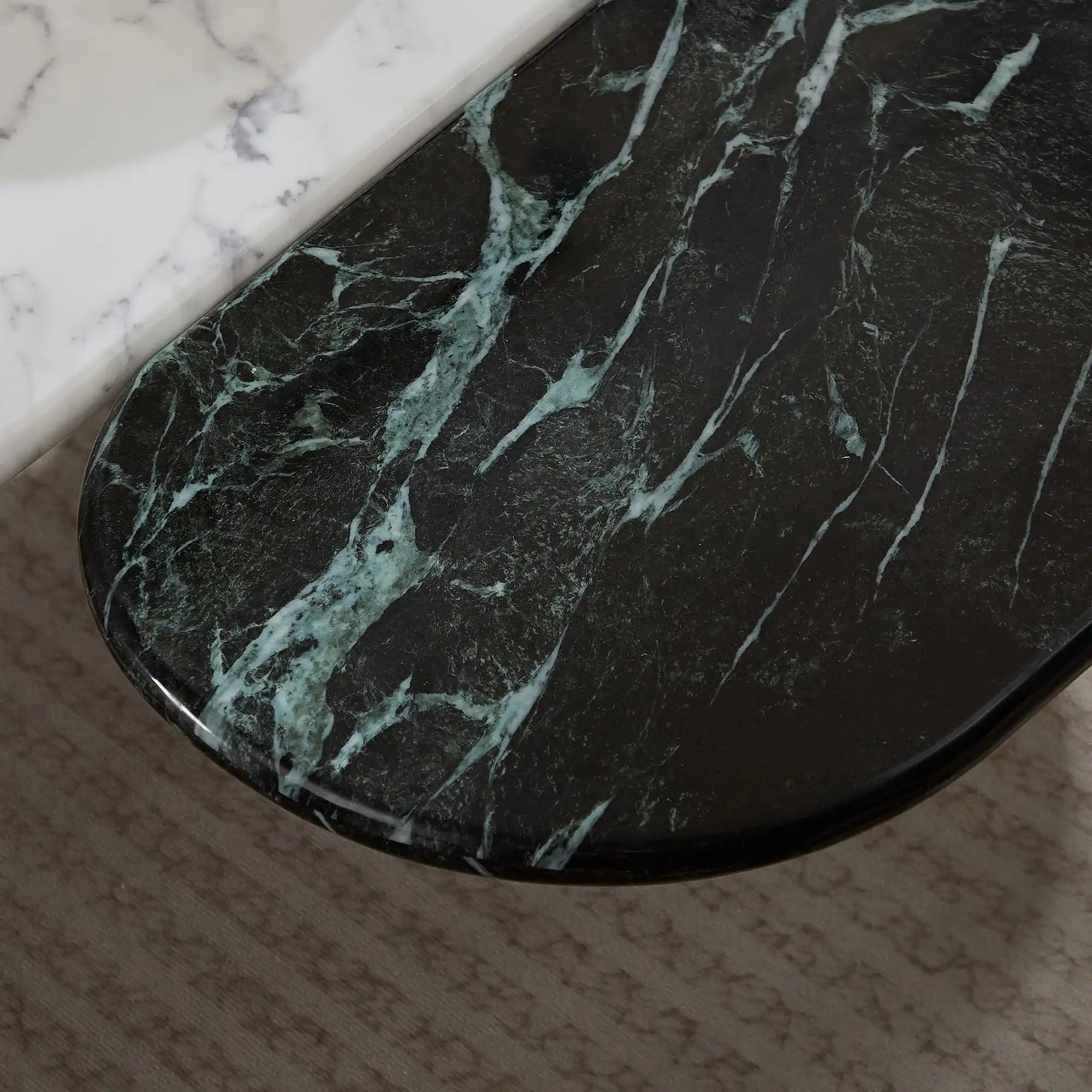 Faux Marble Coffee Tables Accent Tea Tables with Gold Metal Foot for Living Room Home Office - Best Buy Furniture