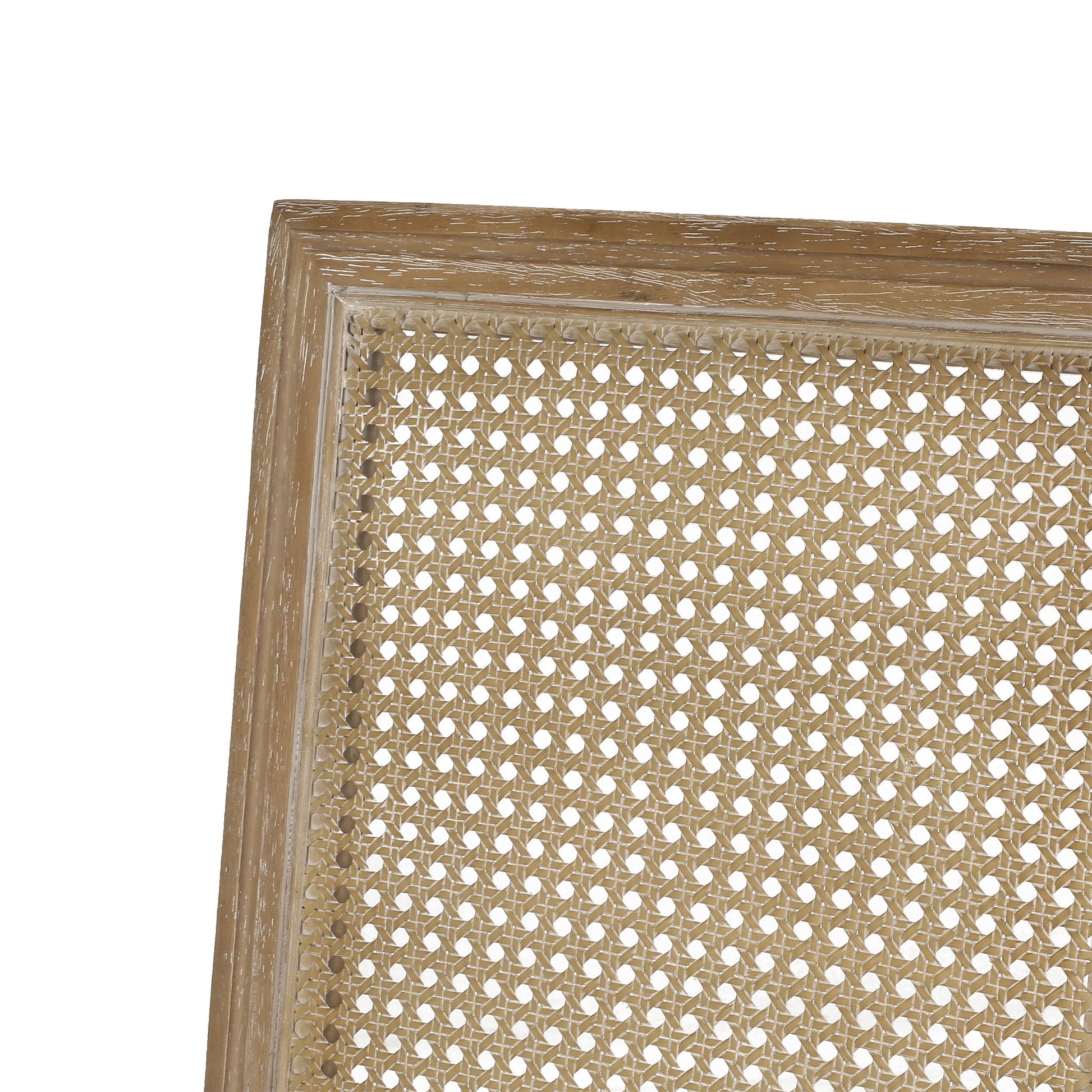 French Country Dining Chair With Rectangular Cane Backrest And Smooth Upholstered Seating - Best Buy Furniture