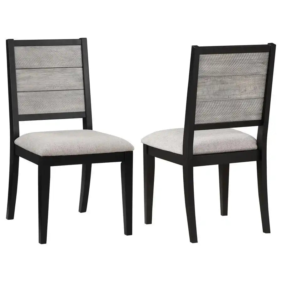 Elodie - Wood Dining Side Chair (Set of 2) - Gray And Black - Best Buy Furniture