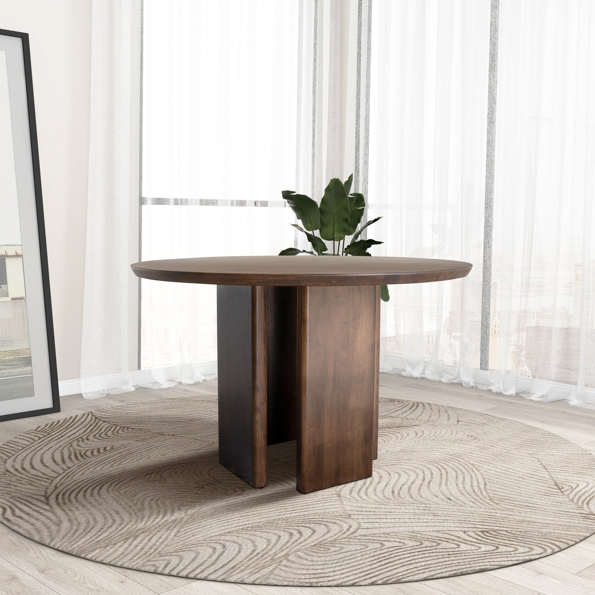 Alden - Round Dining Table - Walnut - Best Buy Furniture