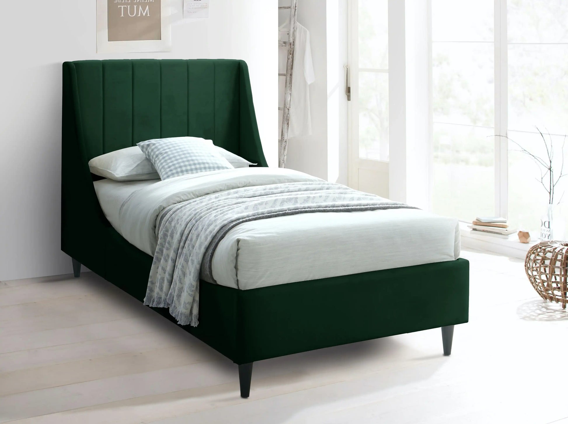 Eva - Velvet Bed - Best Buy Furniture