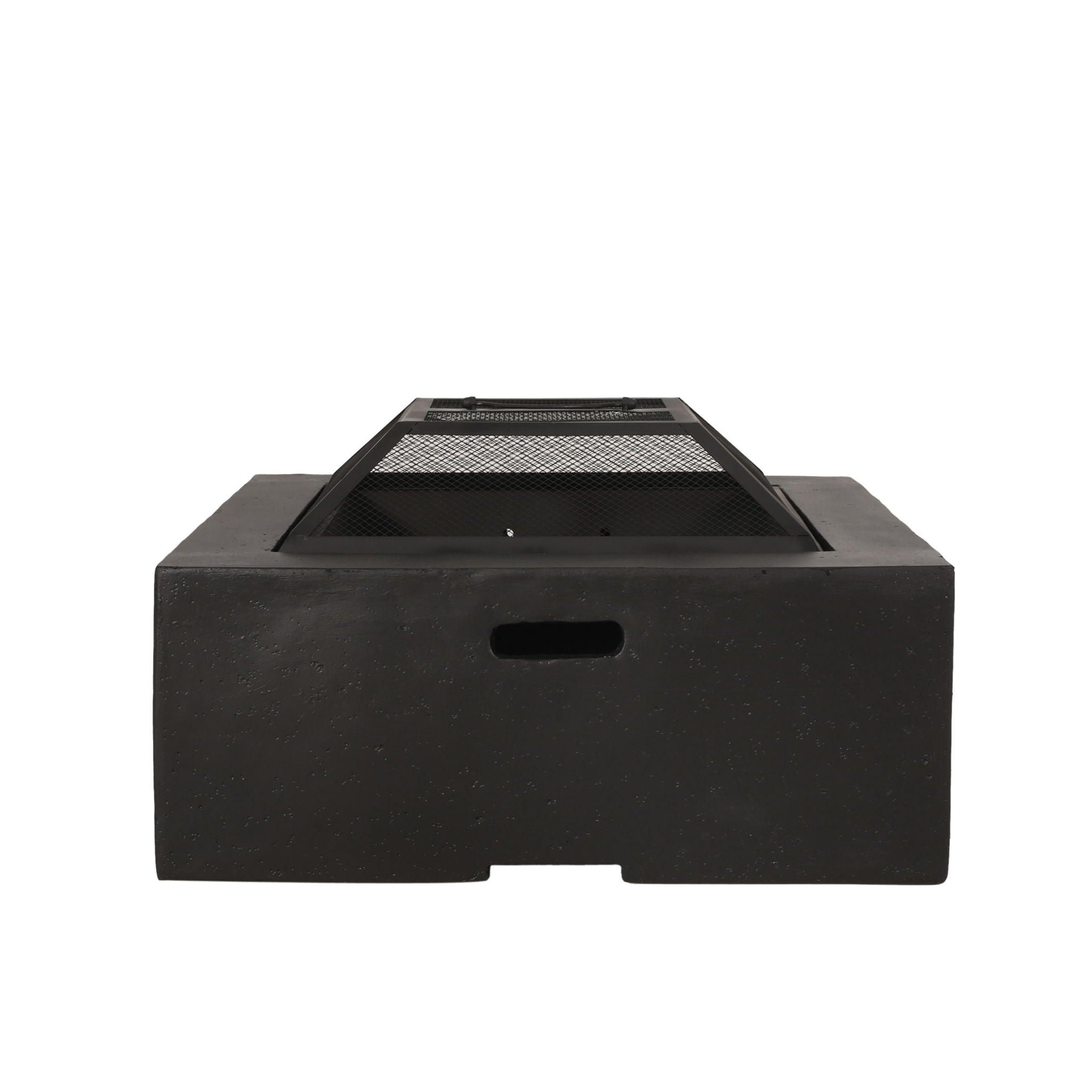 Outdoor Square Mgo Wood Burning Fire Pit - Dark Gray - Best Buy Furniture