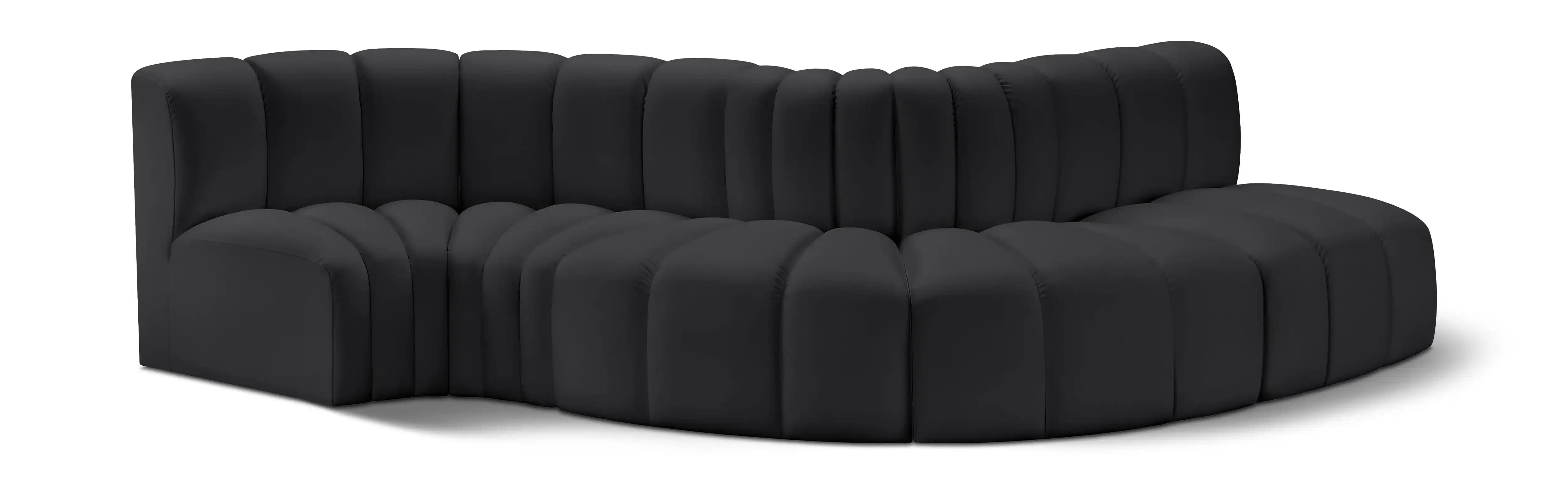 Arc - Faux Leather 5 Piece Modular Sofa - Best Buy Furniture